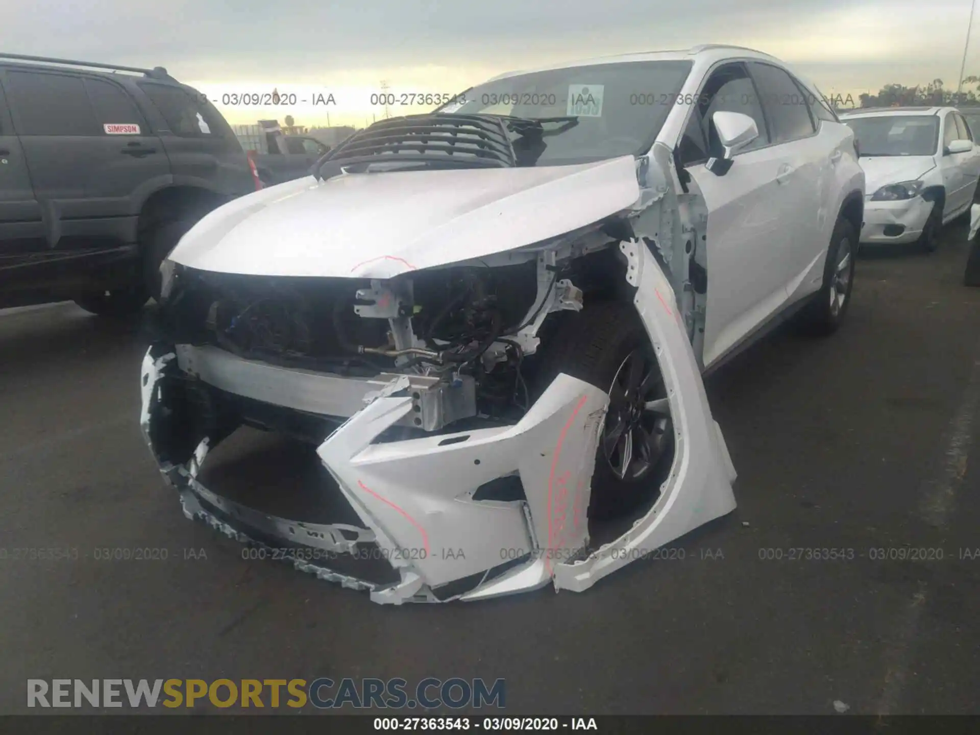2 Photograph of a damaged car 2T2BGMCA4KC030073 LEXUS RX 2019