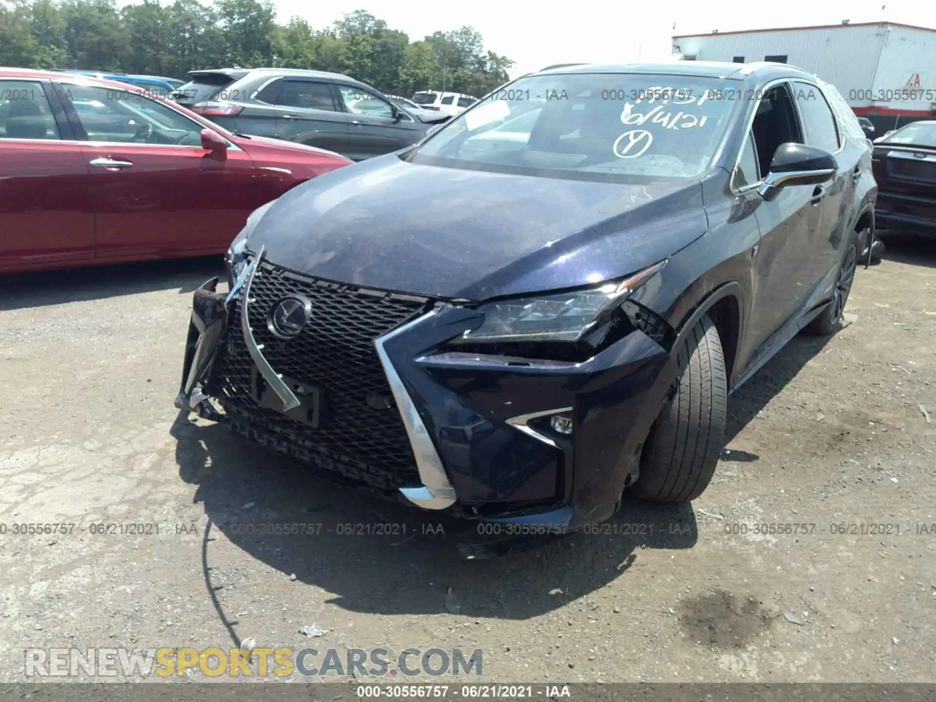 2 Photograph of a damaged car 2T2BGMCAXKC035682 LEXUS RX 2019