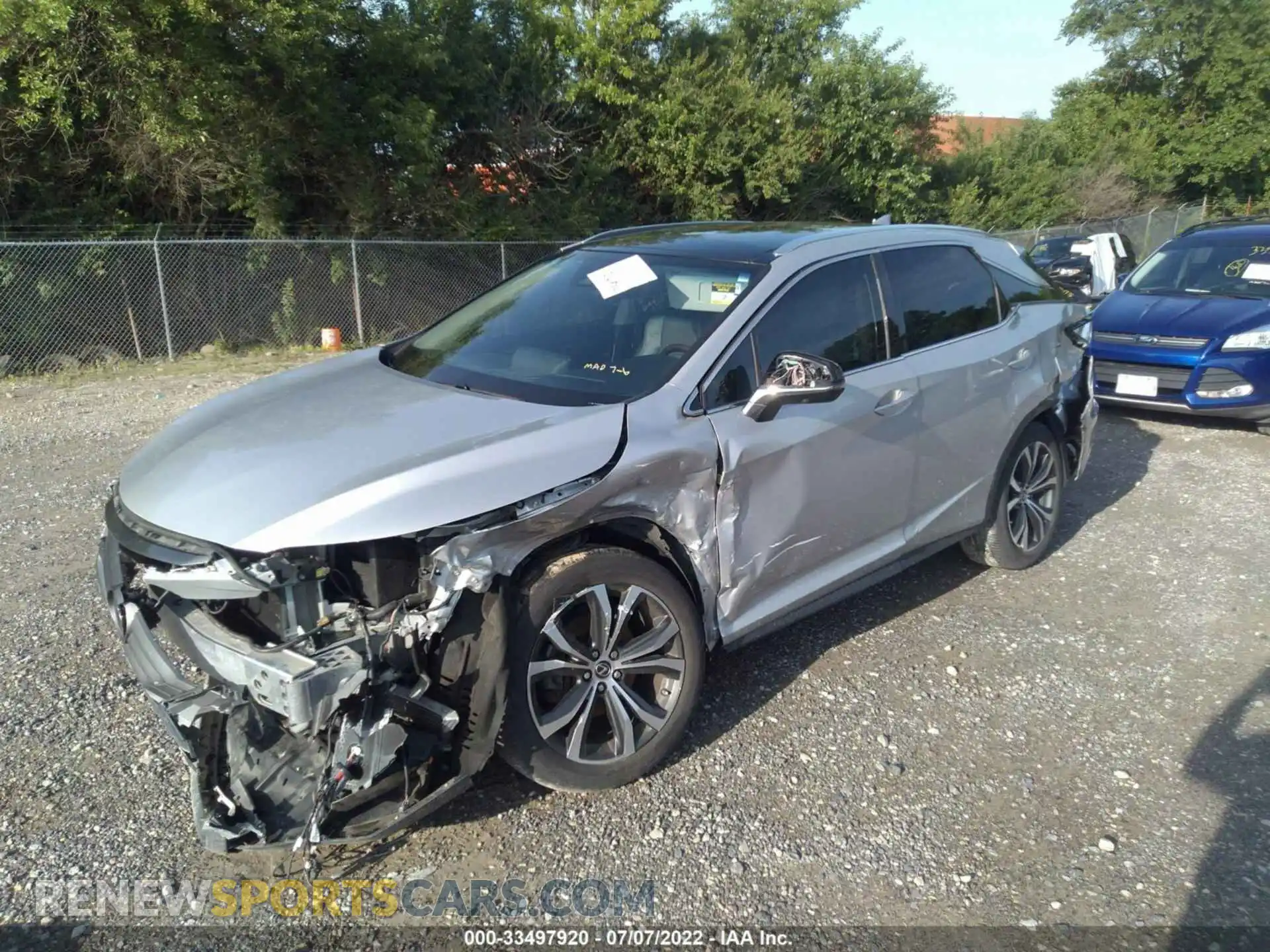 2 Photograph of a damaged car 2T2BZMCA8KC176289 LEXUS RX 2019