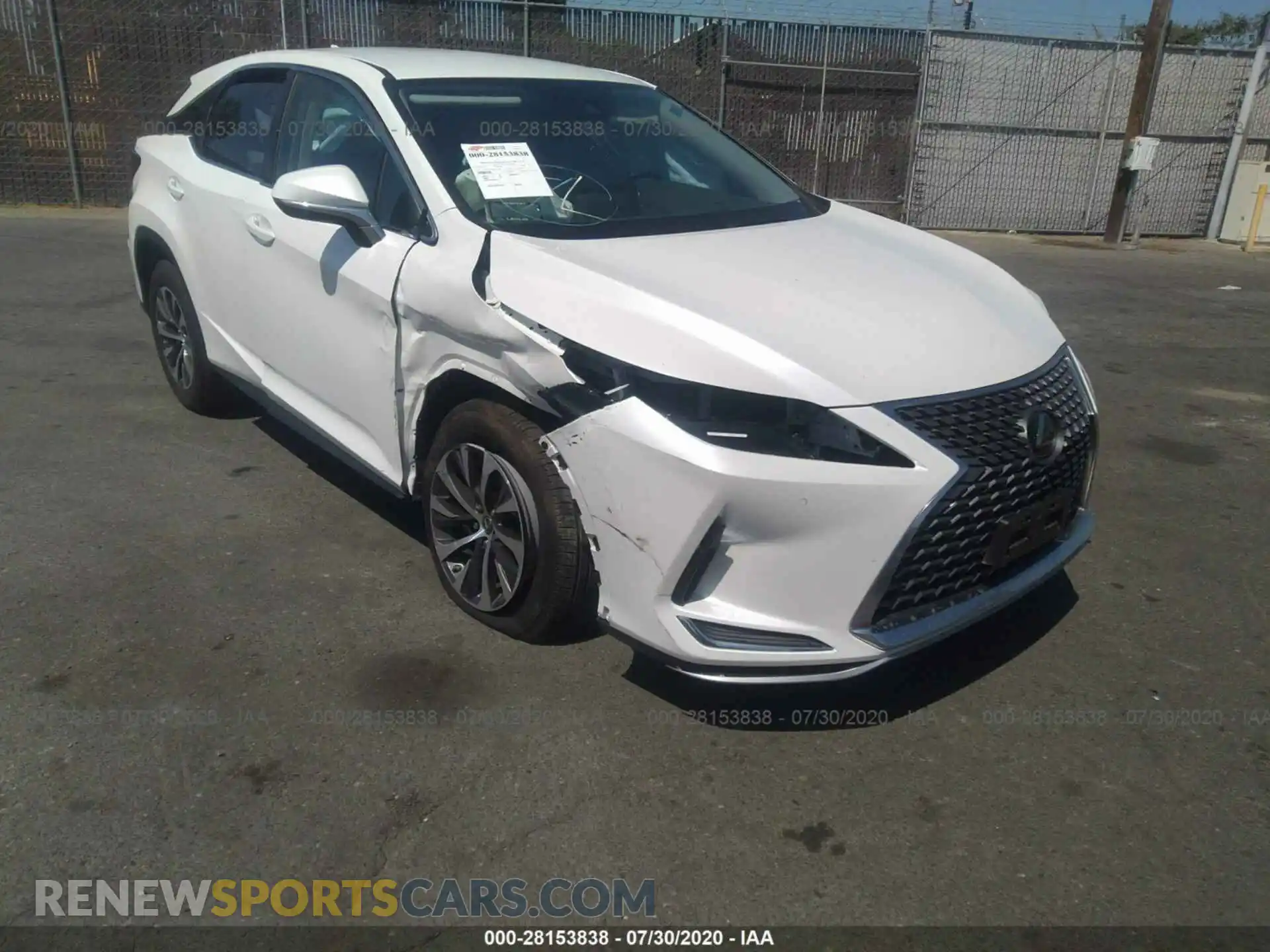 1 Photograph of a damaged car 2T2AZMAA6LC151830 LEXUS RX 2020