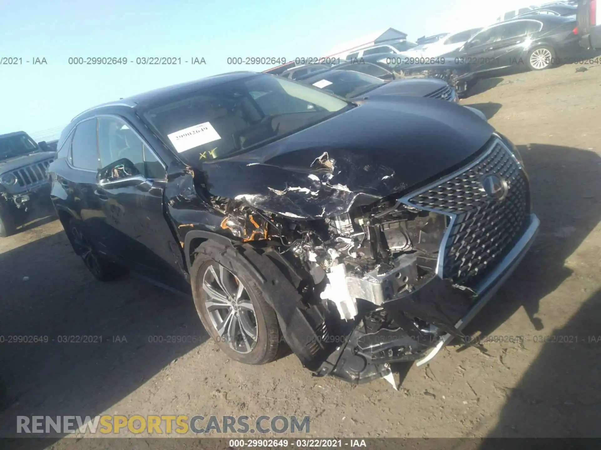 1 Photograph of a damaged car 2T2HGMDA4LC054335 LEXUS RX 2020