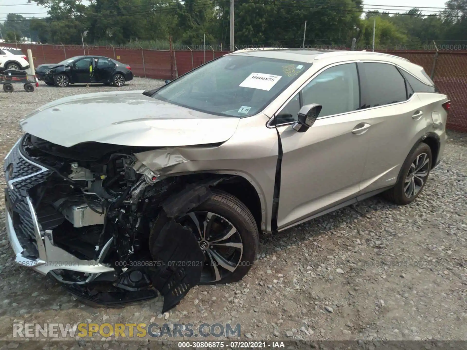 2 Photograph of a damaged car 2T2HGMDA5LC049354 LEXUS RX 2020