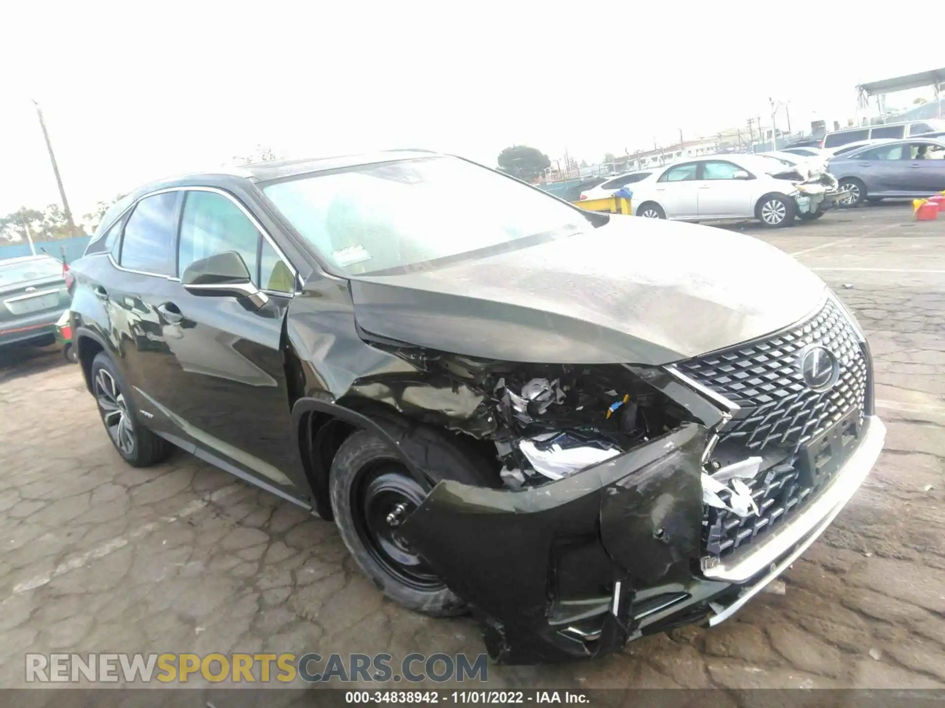 1 Photograph of a damaged car 2T2HGMDA7LC048447 LEXUS RX 2020