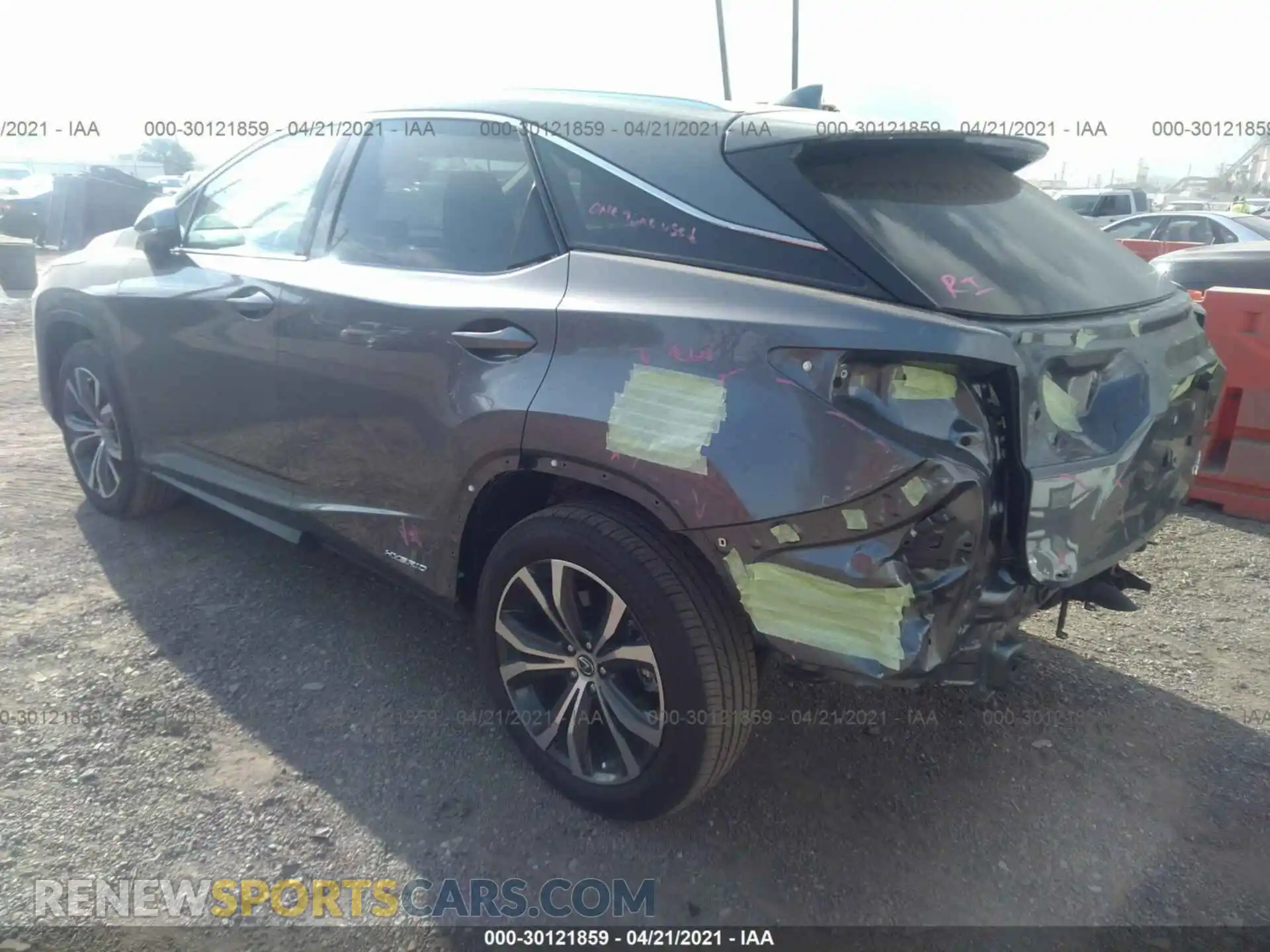 3 Photograph of a damaged car 2T2HGMDA9LC056050 LEXUS RX 2020