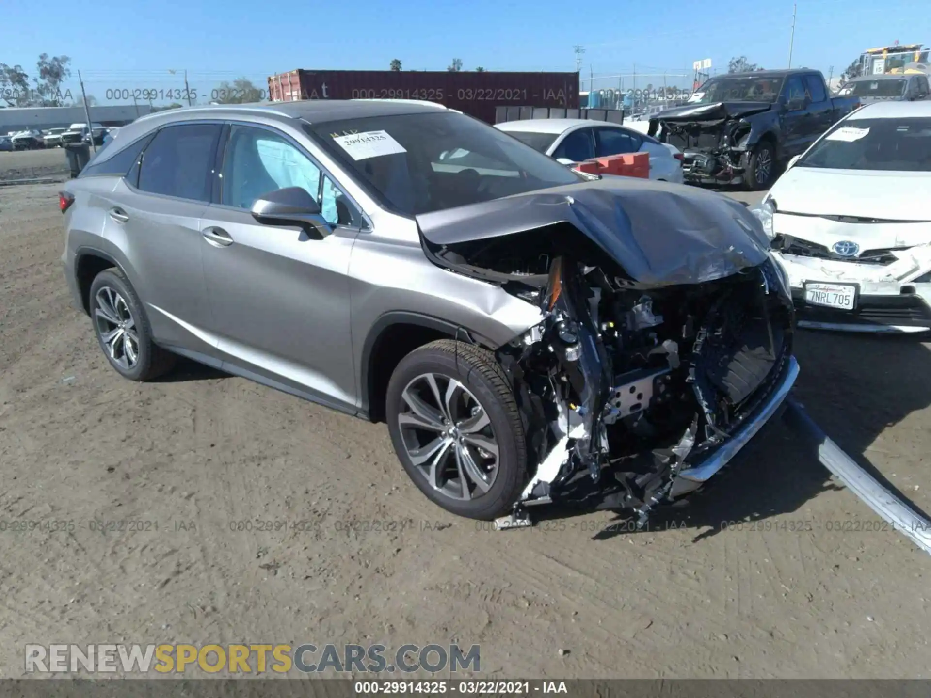 1 Photograph of a damaged car 2T2HZMAA3LC174044 LEXUS RX 2020