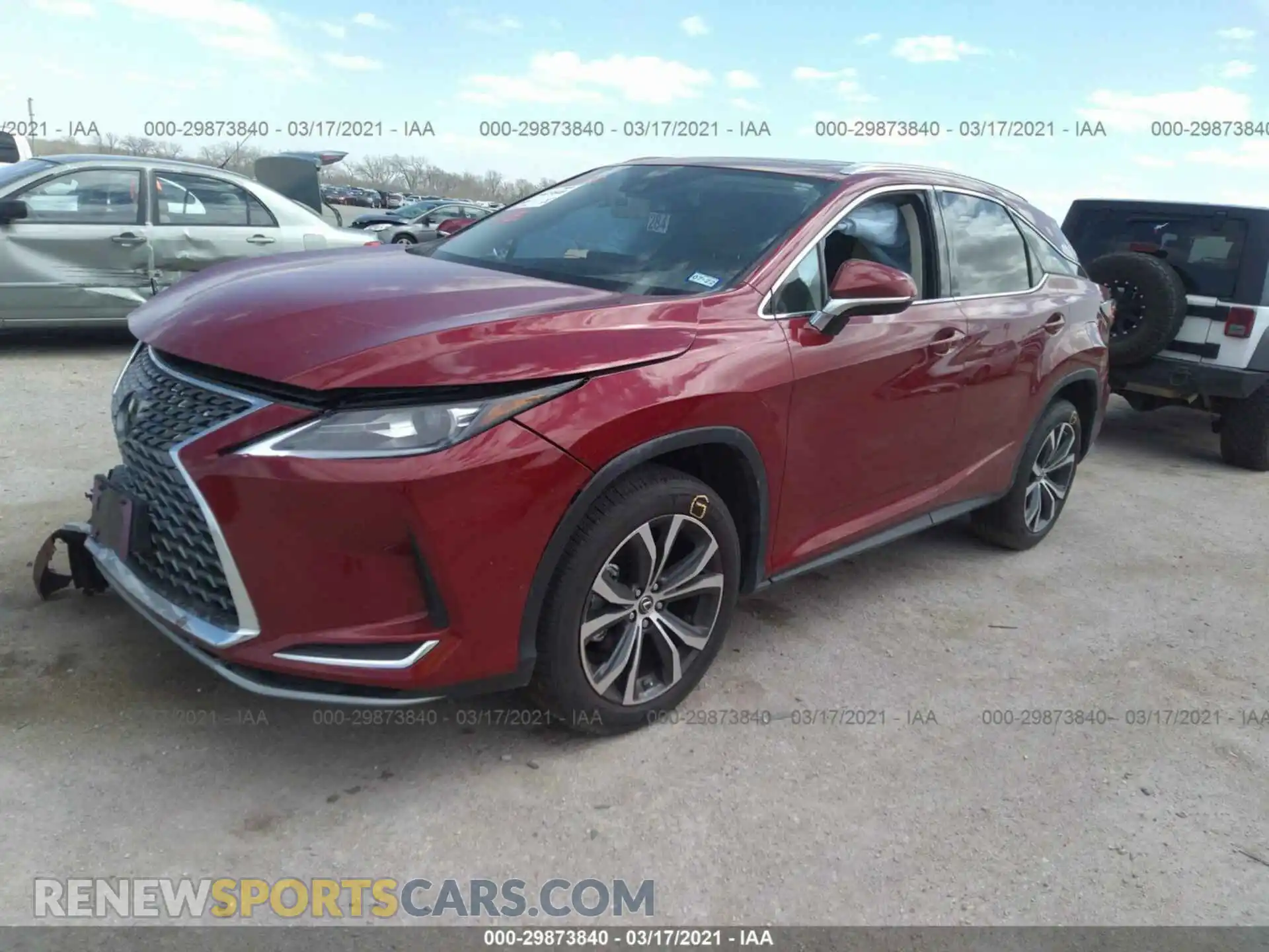 2 Photograph of a damaged car 2T2HZMAA8LC177327 LEXUS RX 2020