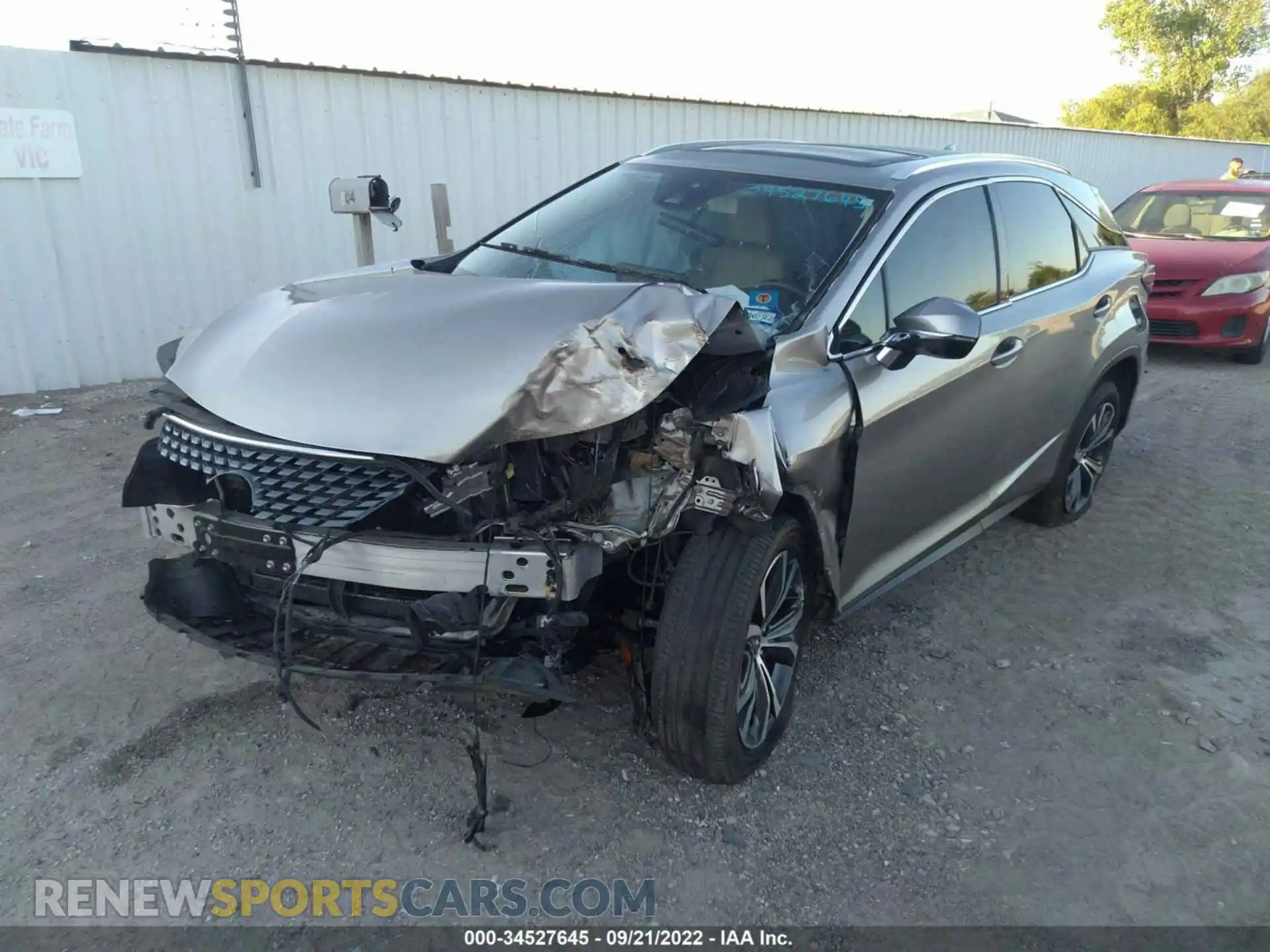 2 fotografías del automóvil dañado 2T2HZMAAXLC172629 LEXUS RX 2020