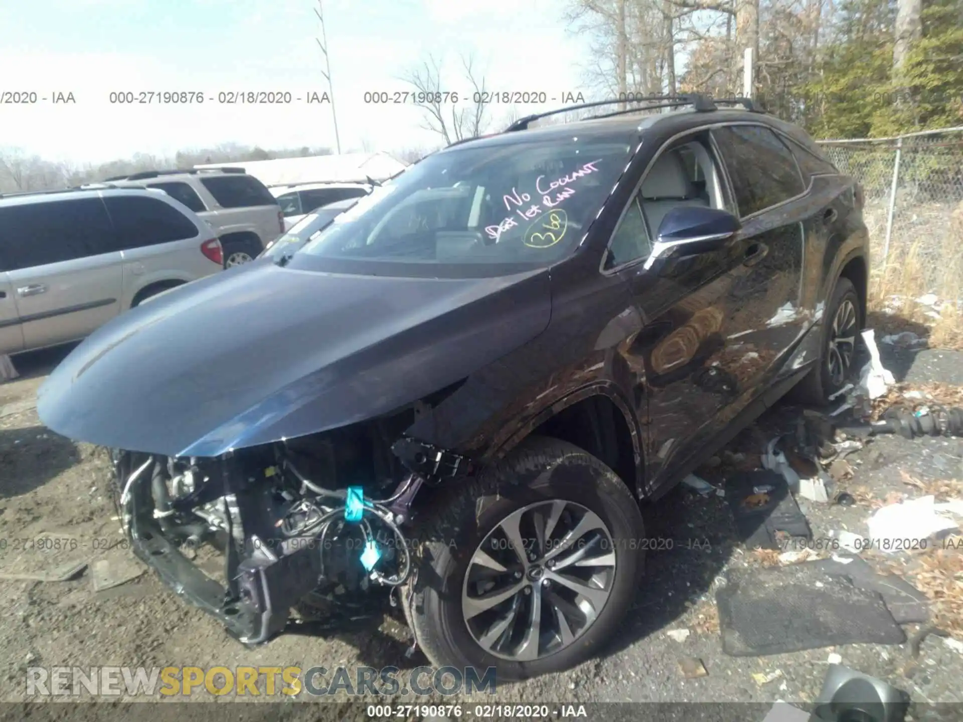 2 Photograph of a damaged car 2T2HZMDA9LC225963 LEXUS RX 2020