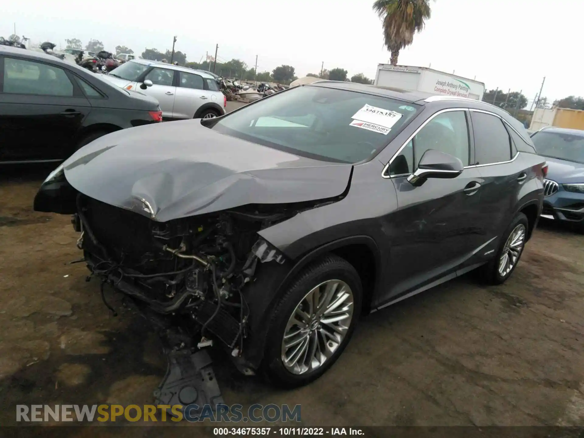 2 Photograph of a damaged car 2T2JGMDA8LC048748 LEXUS RX 2020