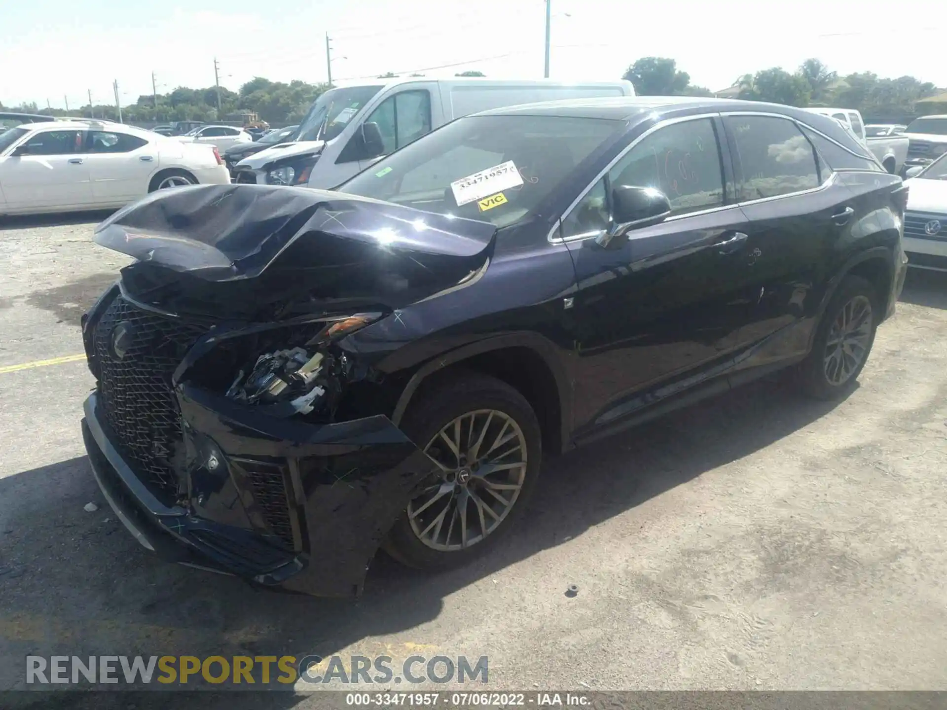2 Photograph of a damaged car 2T2SZMAA1LC182245 LEXUS RX 2020