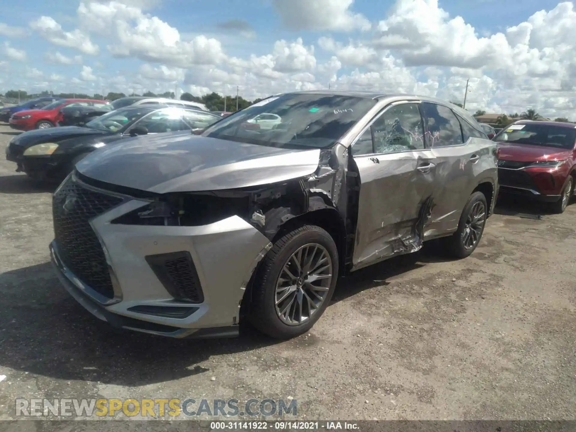 2 Photograph of a damaged car 2T2SZMAA5LC176447 LEXUS RX 2020
