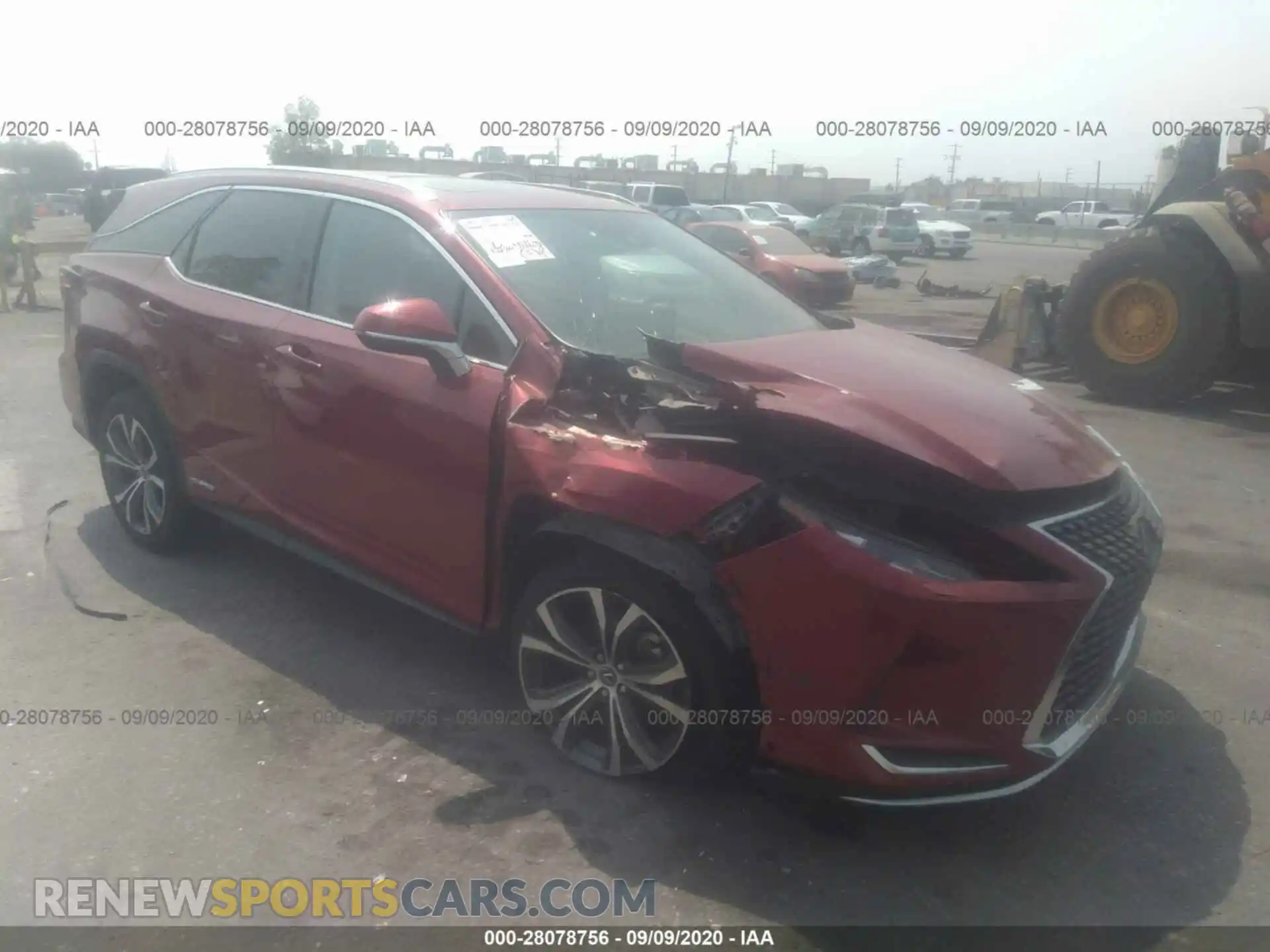 1 Photograph of a damaged car JTJHGKFA6L2012072 LEXUS RX 2020