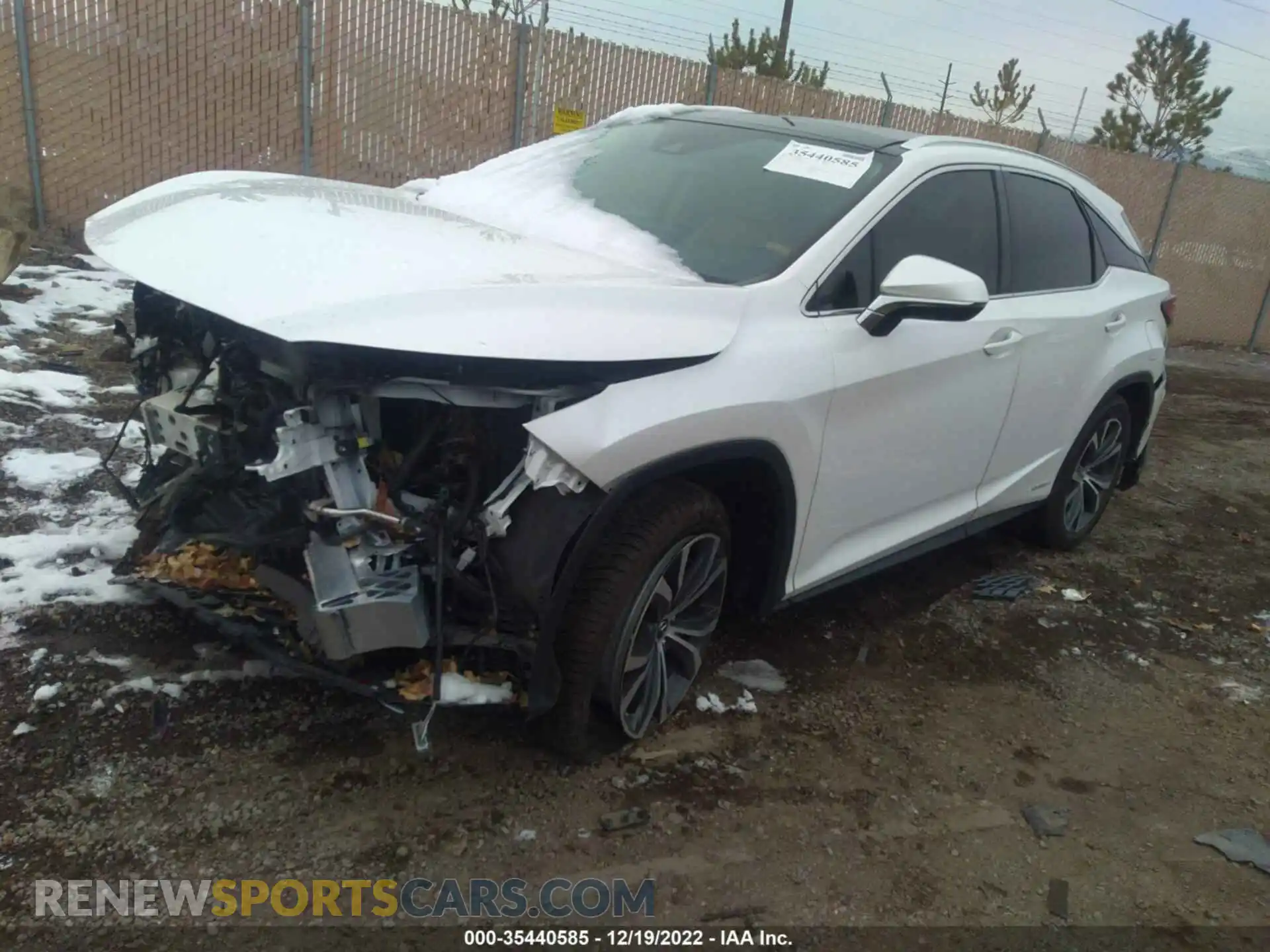 2 fotografías del automóvil dañado 2T2HGMDA6MC065158 LEXUS RX 2021