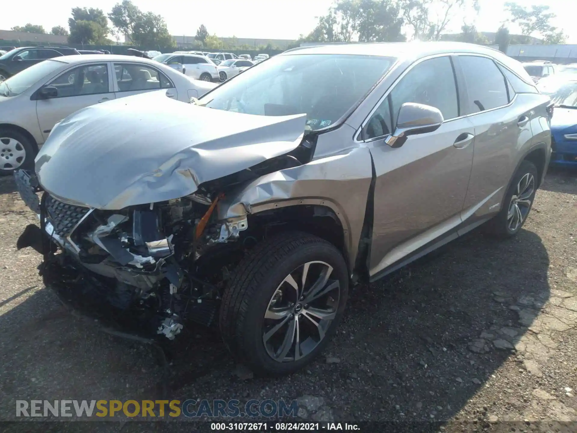 2 Photograph of a damaged car 2T2HGMDA7MC068456 LEXUS RX 2021