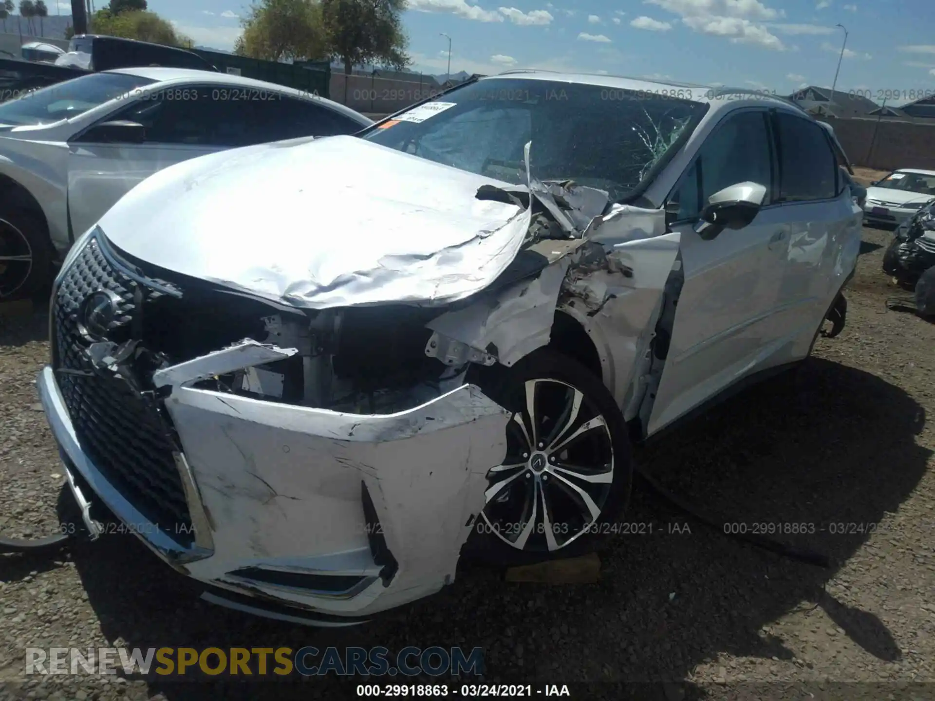 2 Photograph of a damaged car 2T2HZMAA1MC183309 LEXUS RX 2021