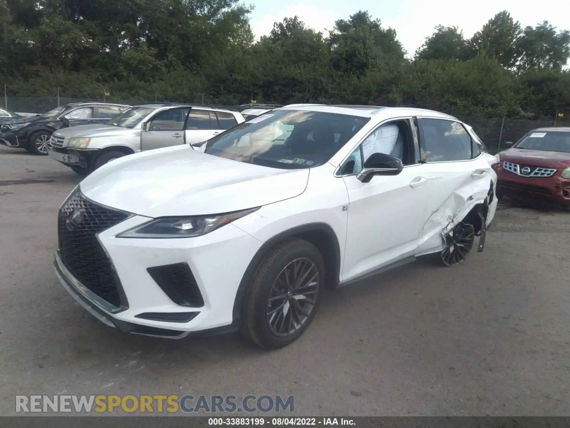 2 fotografías del automóvil dañado 2T2SZMDA2MC301725 LEXUS RX 2021