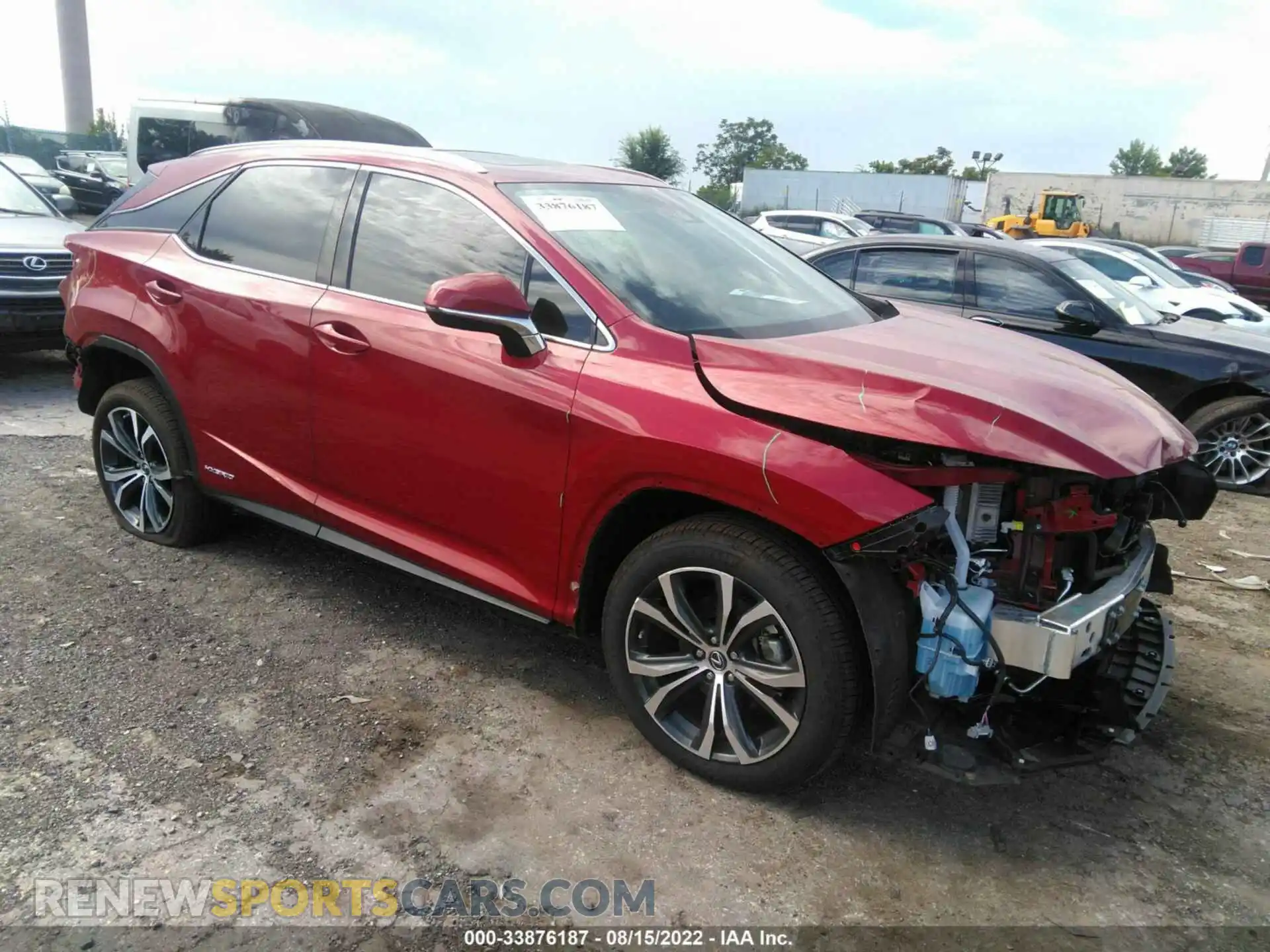 1 fotografías del automóvil dañado 2T2HGMDA6NC073553 LEXUS RX 2022