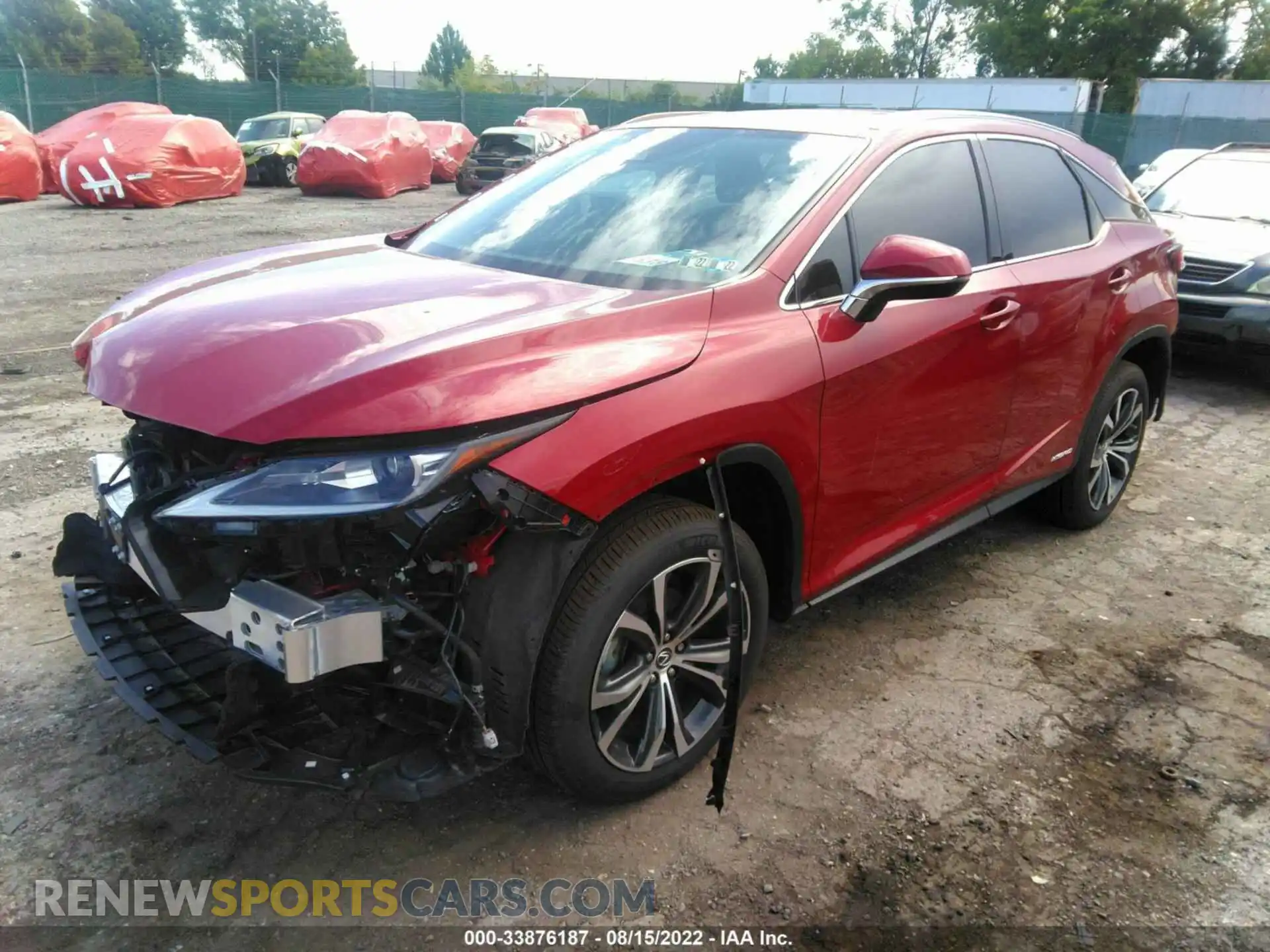2 fotografías del automóvil dañado 2T2HGMDA6NC073553 LEXUS RX 2022
