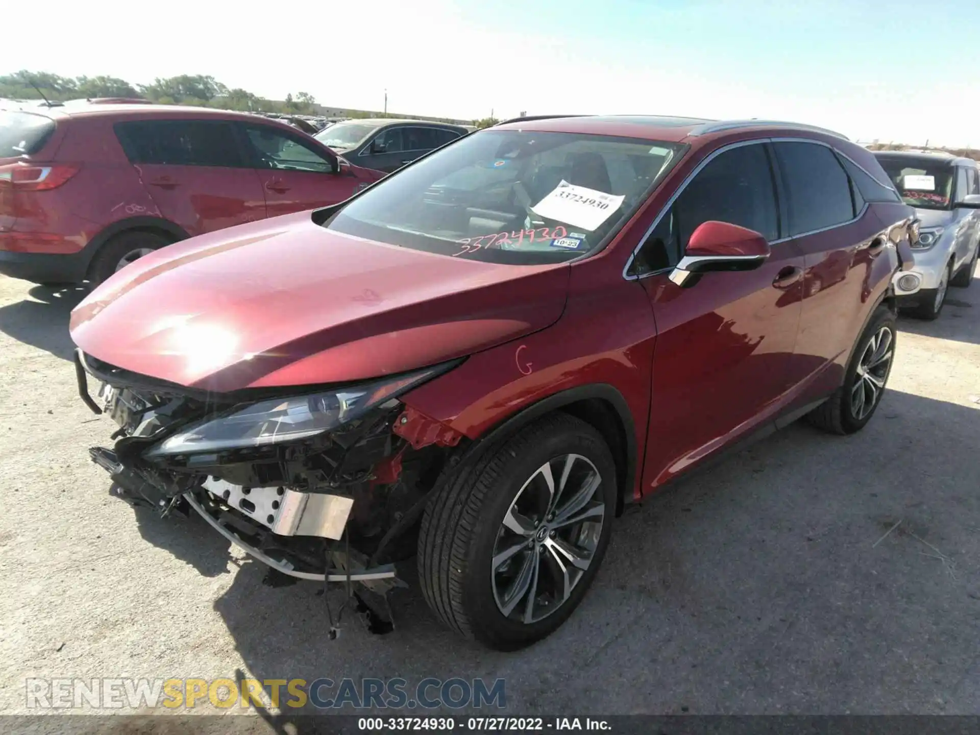 2 Photograph of a damaged car 2T2HZMAA7NC225824 LEXUS RX 2022