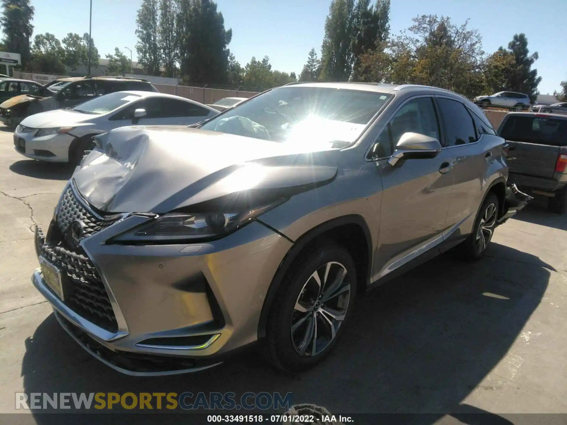 2 Photograph of a damaged car 2T2HZMDA3NC347656 LEXUS RX 2022