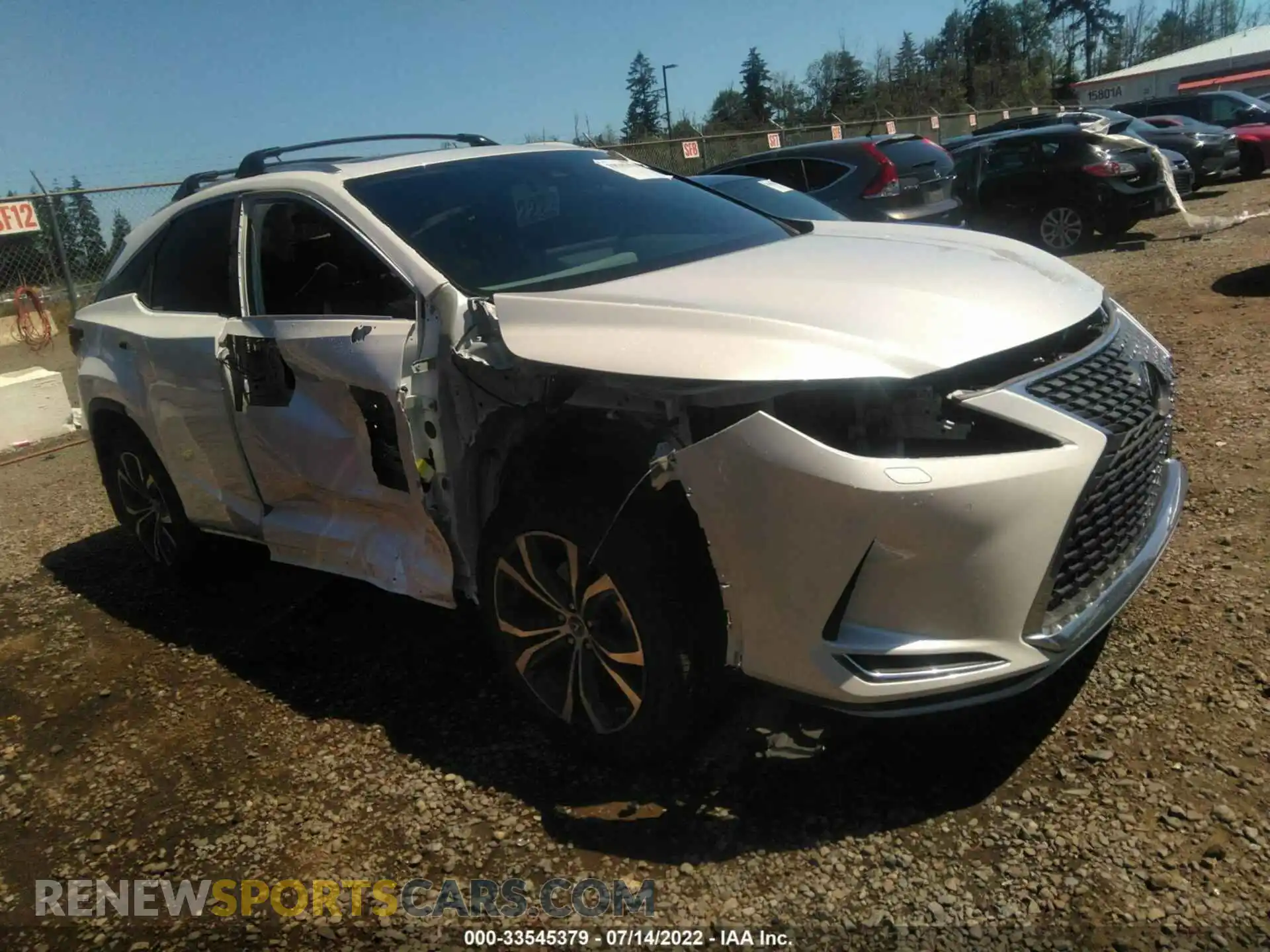 1 Photograph of a damaged car 2T2HZMDA5NC314478 LEXUS RX 2022