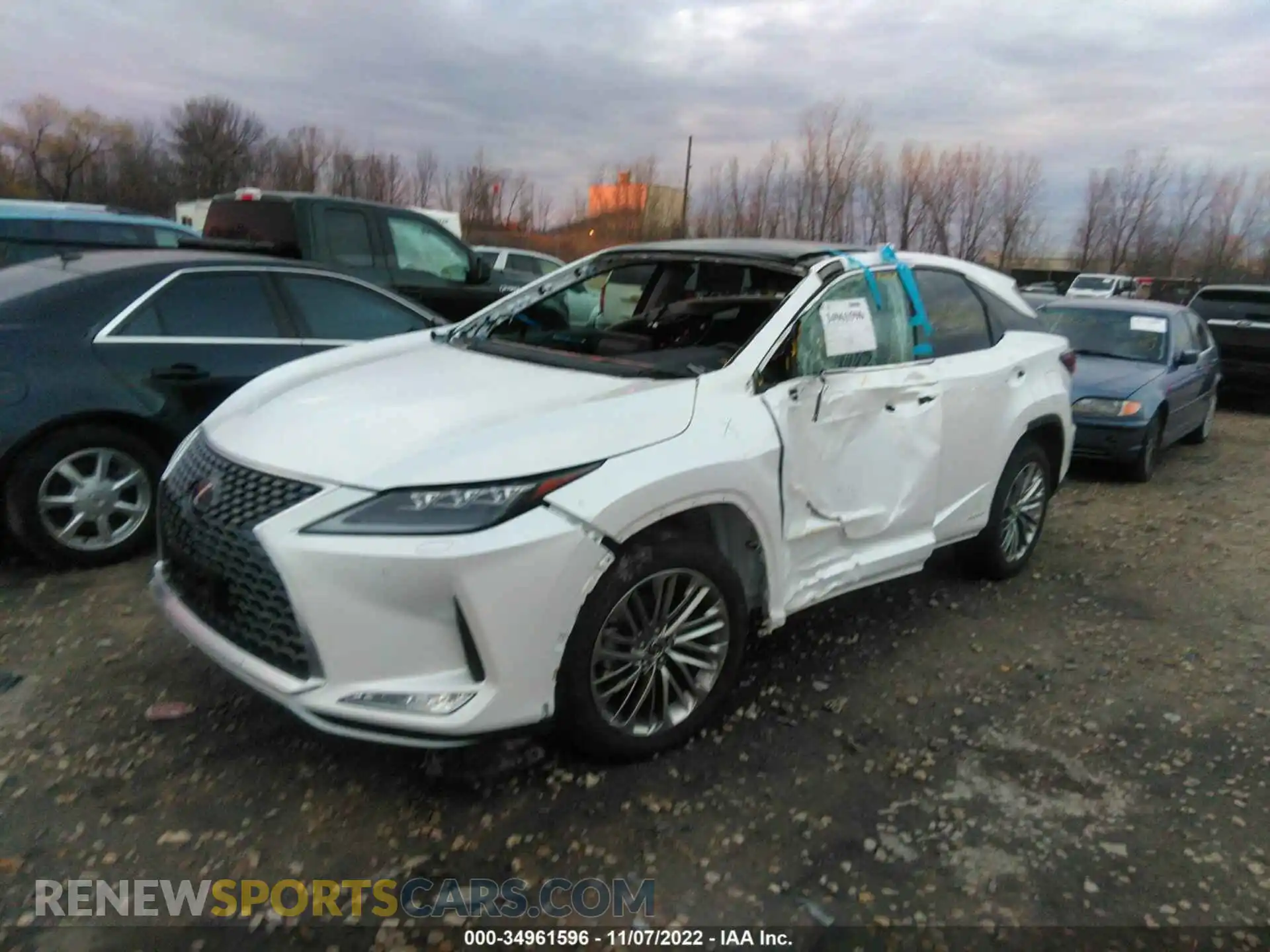 2 Photograph of a damaged car 2T2JGMDA2NC077715 LEXUS RX 2022