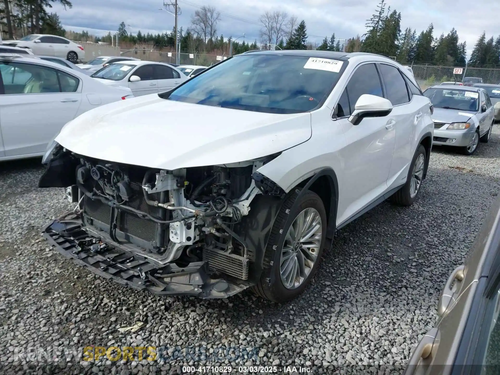 2 Photograph of a damaged car 2T2JGMDA1LC045951 LEXUS RX 450H 2020