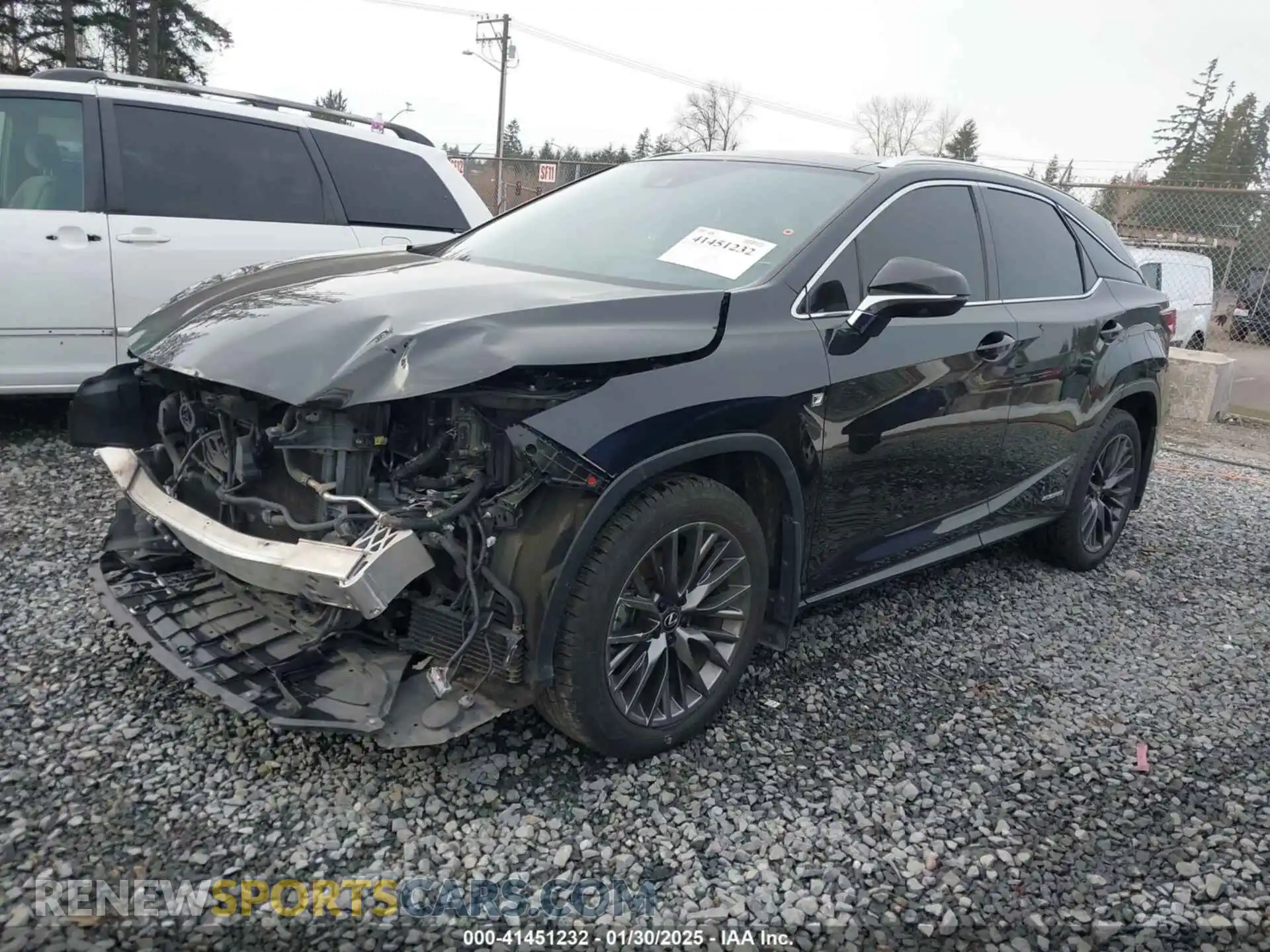2 Photograph of a damaged car 2T2YGMDA1LC044989 LEXUS RX 450H 2020