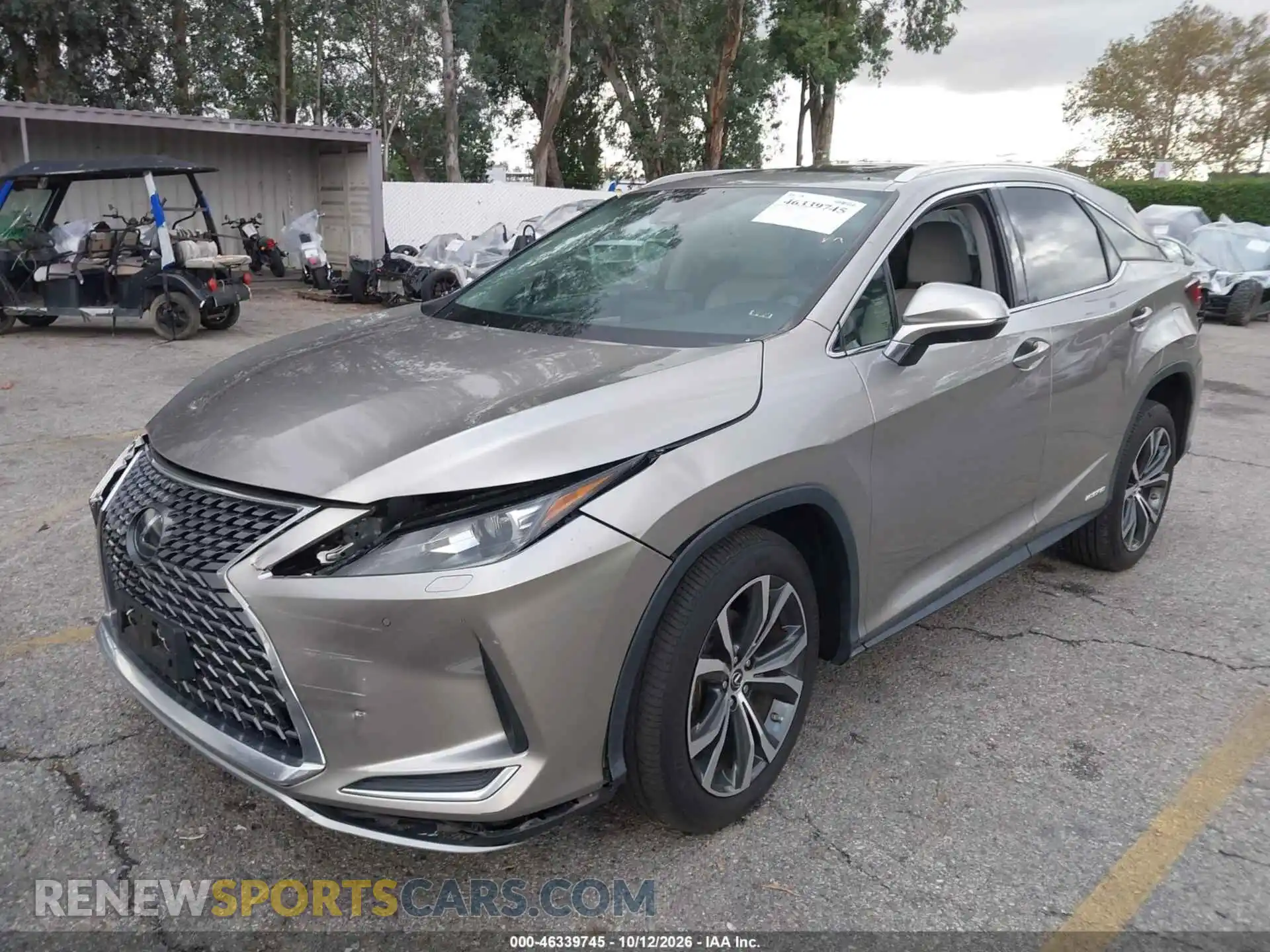 2 Фотография поврежденного автомобиля 2T2HGMDA2MC064038 LEXUS RX 450H 2021
