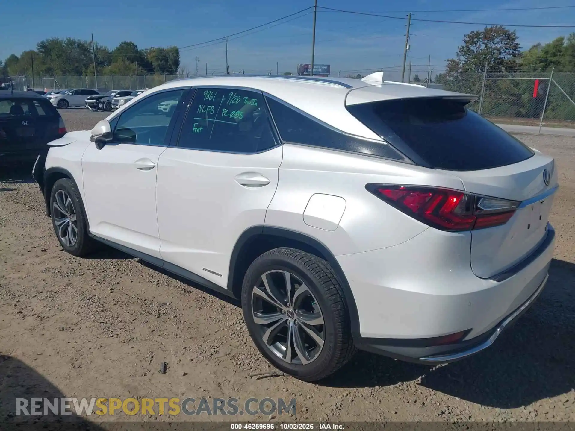 3 fotografías del automóvil dañado 2T2HGMDA3MC060998 LEXUS RX 450H 2021
