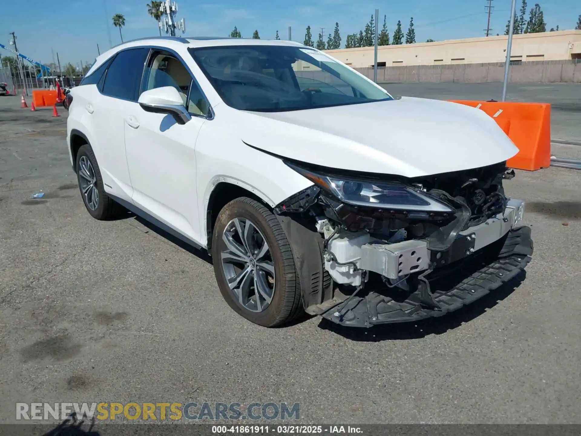 1 Photograph of a damaged car 2T2HGMDAXMC059802 LEXUS RX 450H 2021