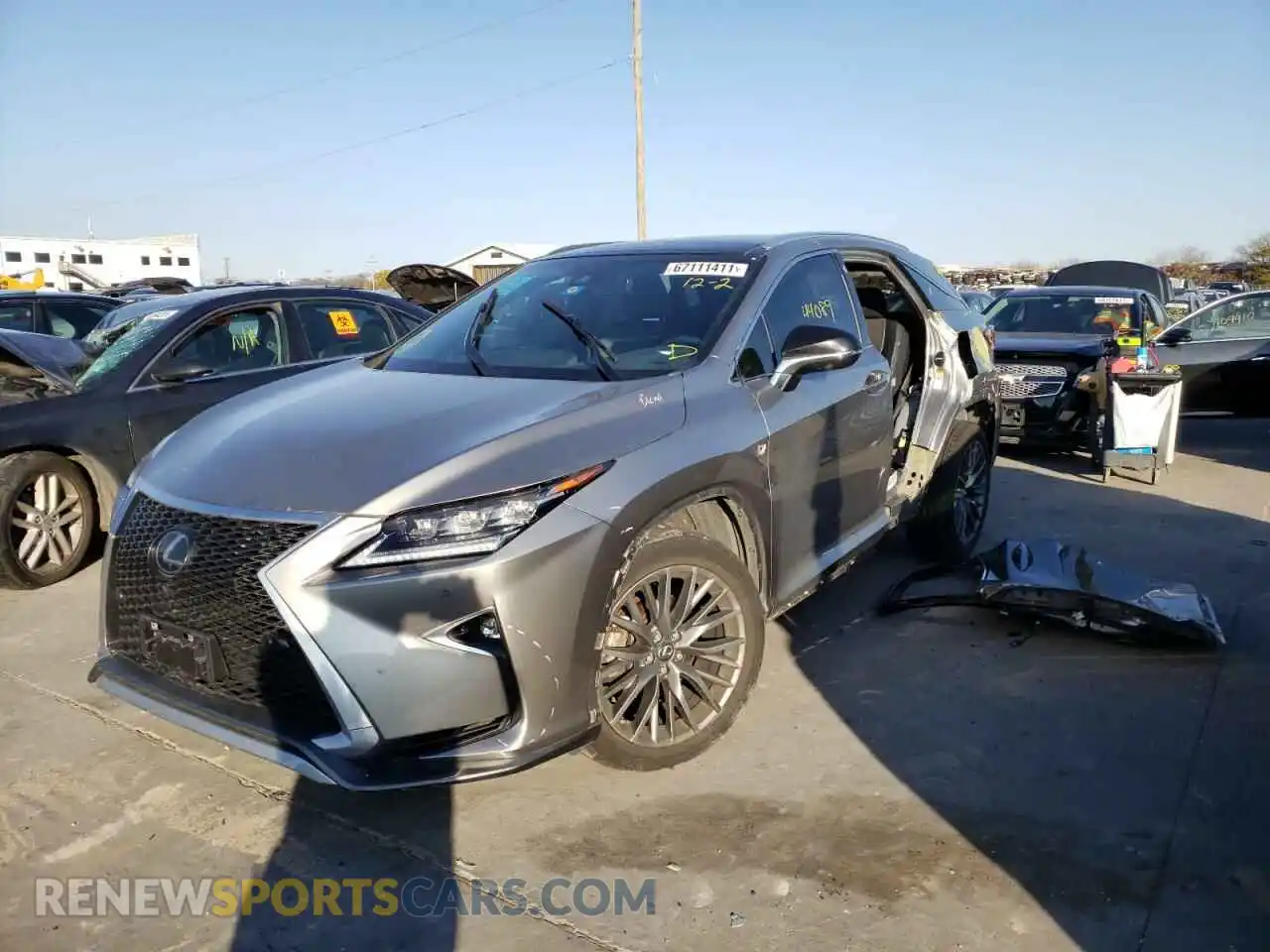 2 Photograph of a damaged car 2T2BZMCA4KC171901 LEXUS RX350 2019