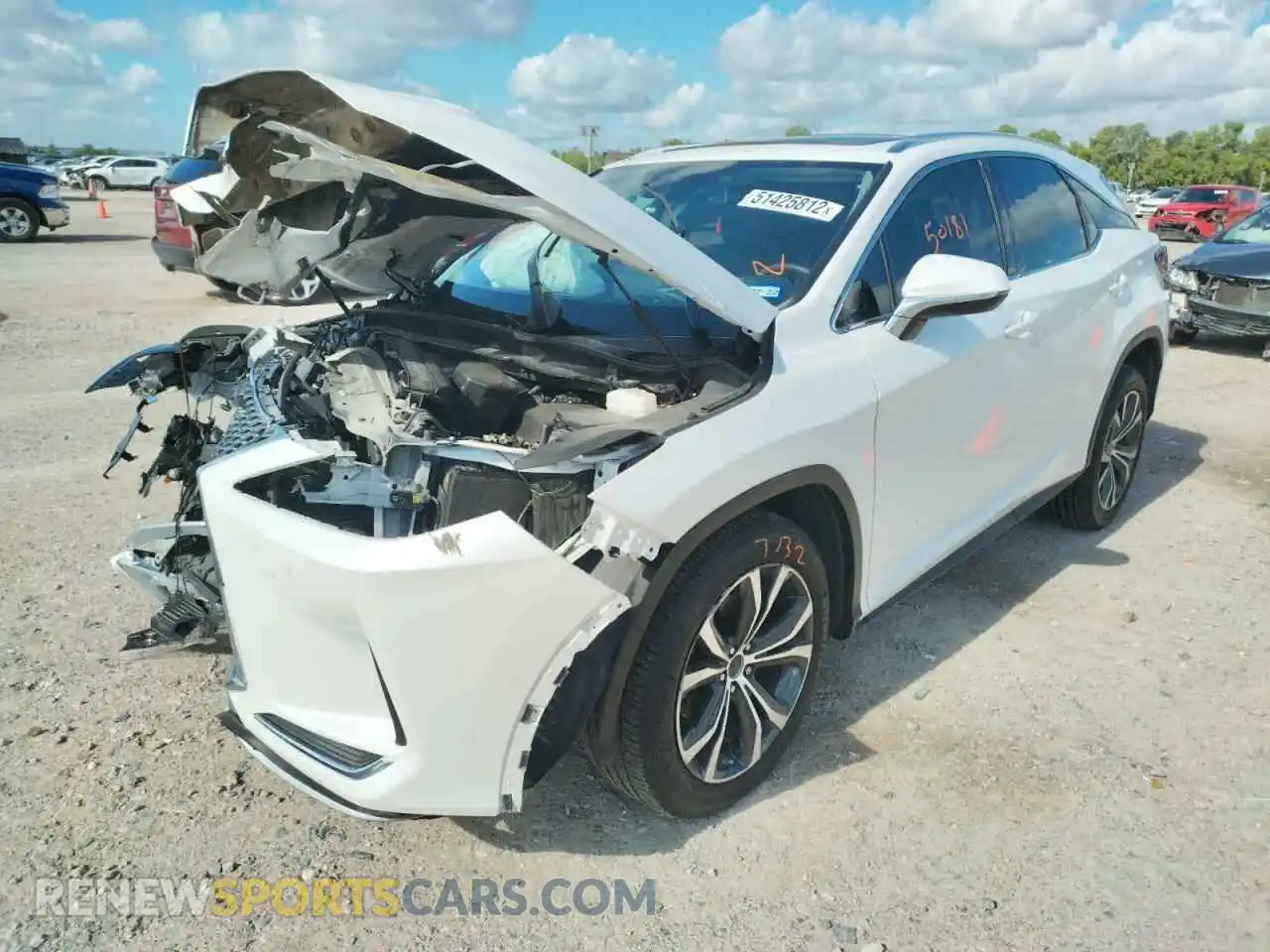 2 Photograph of a damaged car 2T2HZMAAXLC176292 LEXUS RX350 2020