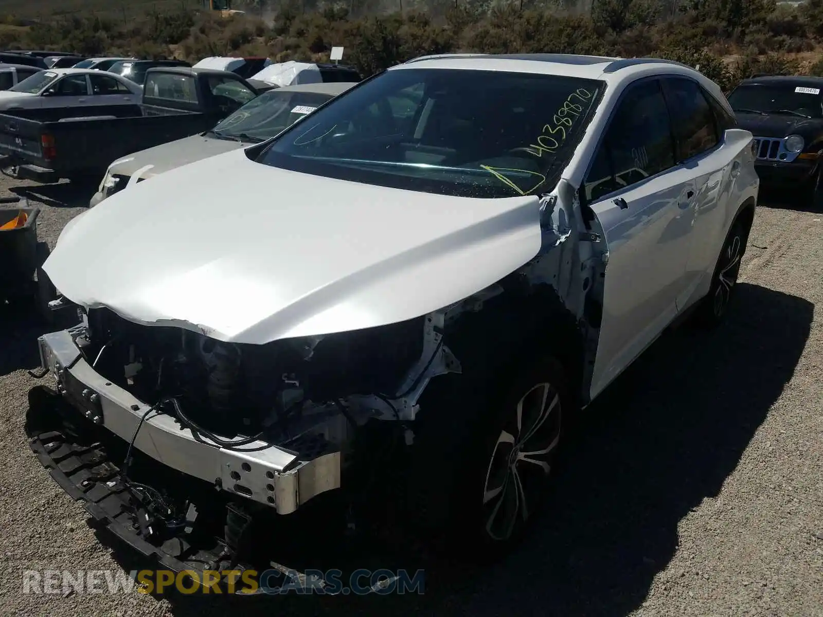 2 Photograph of a damaged car 2T2HZMDA5LC222557 LEXUS RX350 2020