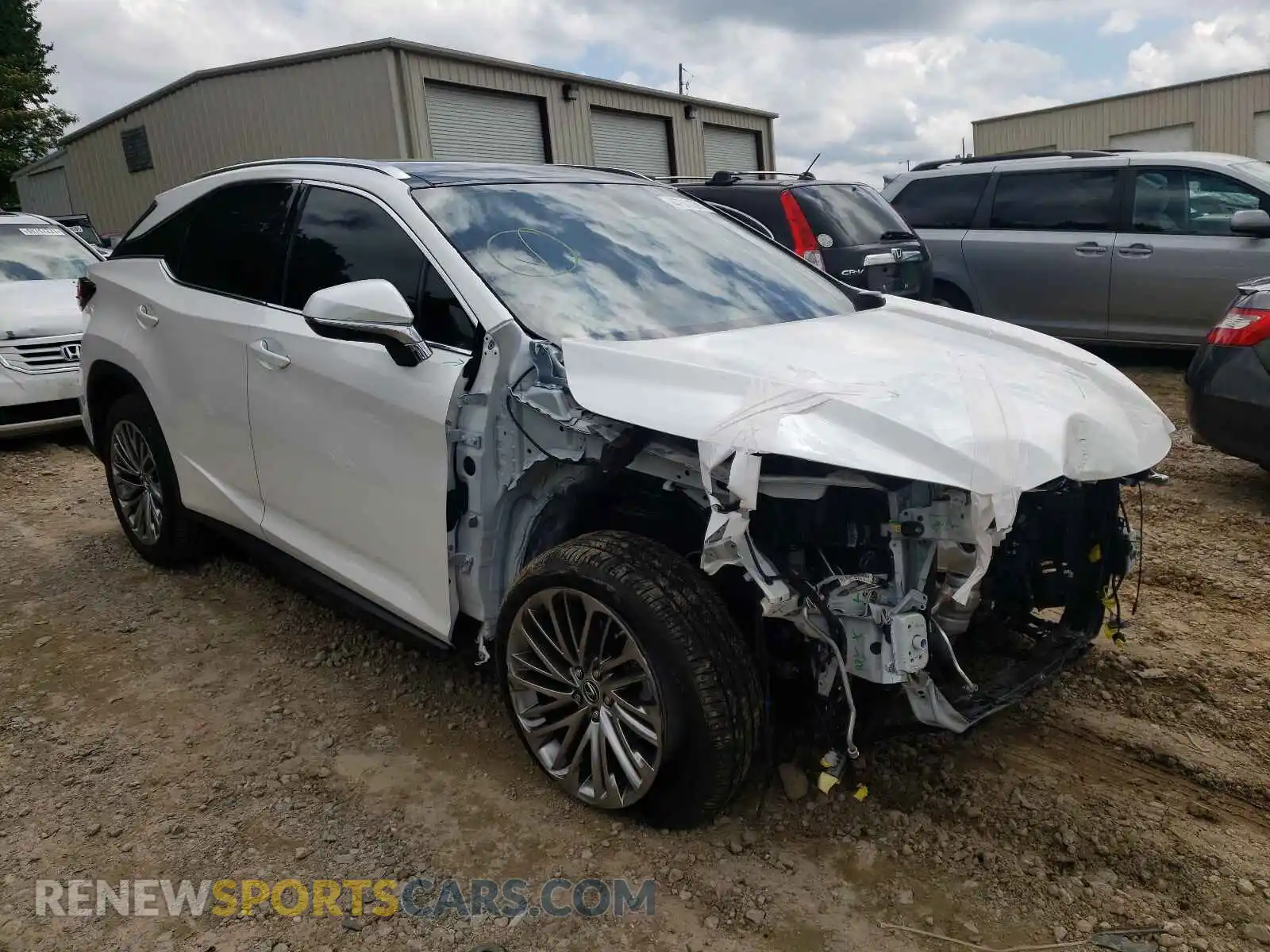 1 Photograph of a damaged car 2T2JZMAAXLC166962 LEXUS RX350 2020