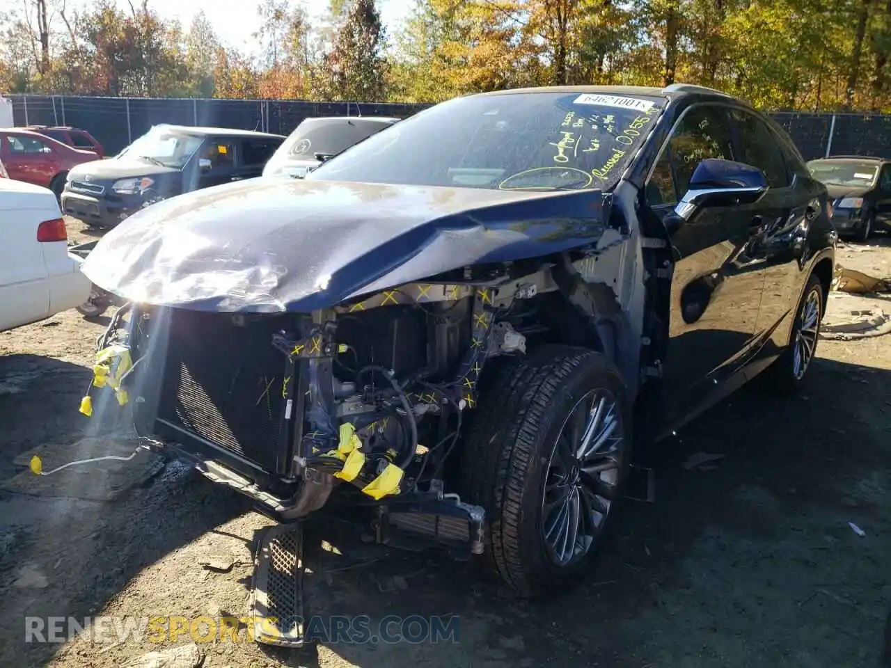 2 Photograph of a damaged car 2T2JZMDA2LC235140 LEXUS RX350 2020