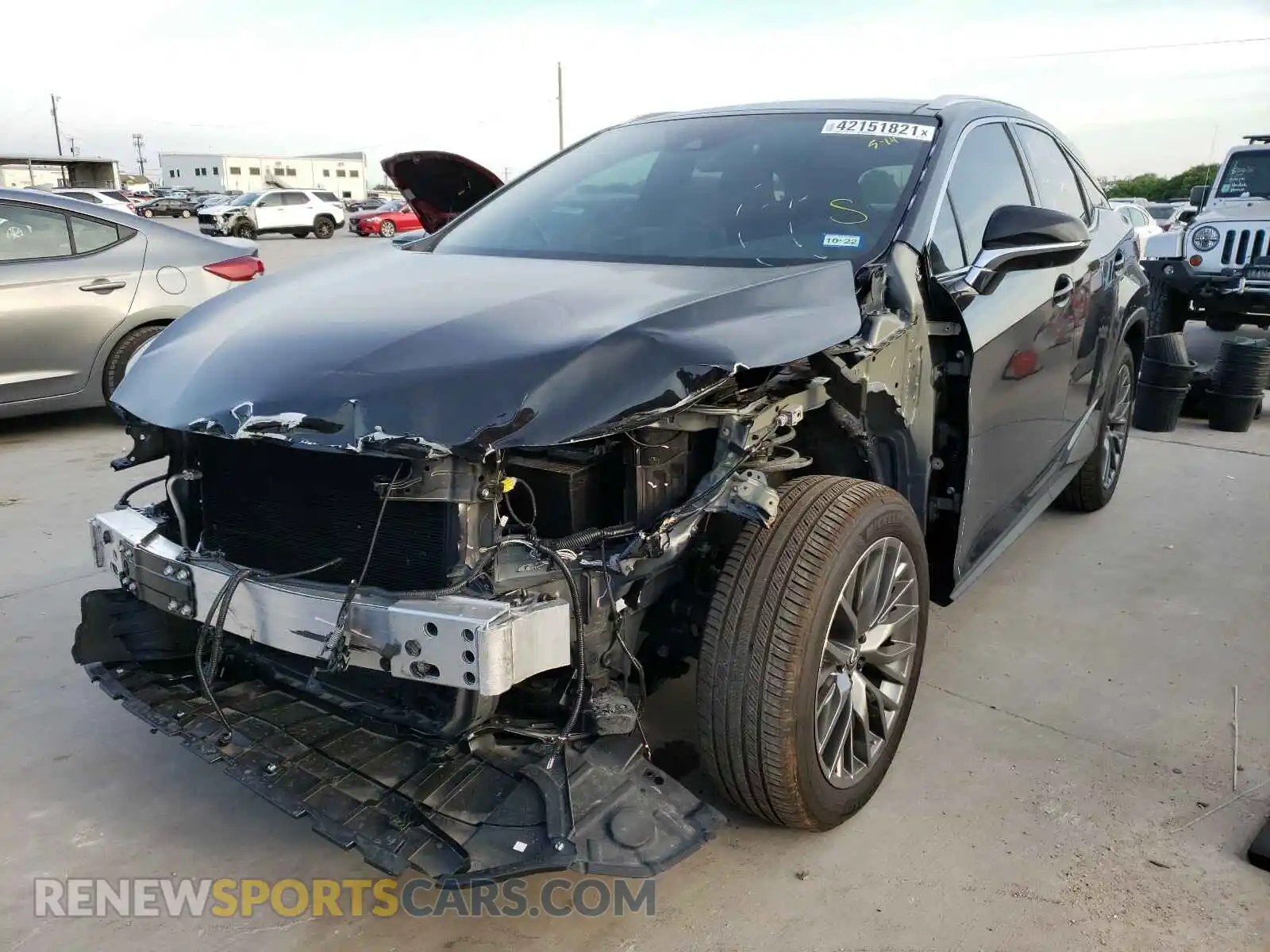 2 Photograph of a damaged car 2T2YZMDA0LC257622 LEXUS RX350 2020