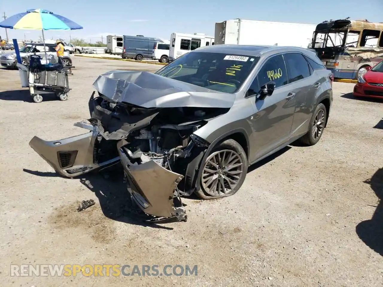 2 Photograph of a damaged car 2T2YZMDA9LC212307 LEXUS RX350 2020