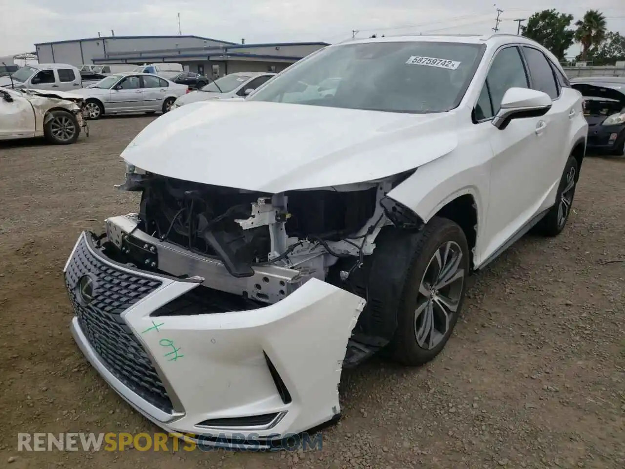 2 Photograph of a damaged car 2T2HZMAA2MC199485 LEXUS RX350 2021