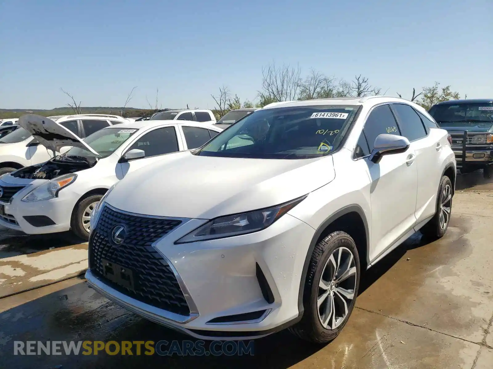 2 fotografías del automóvil dañado 2T2HZMAA4MC211524 LEXUS RX350 2021