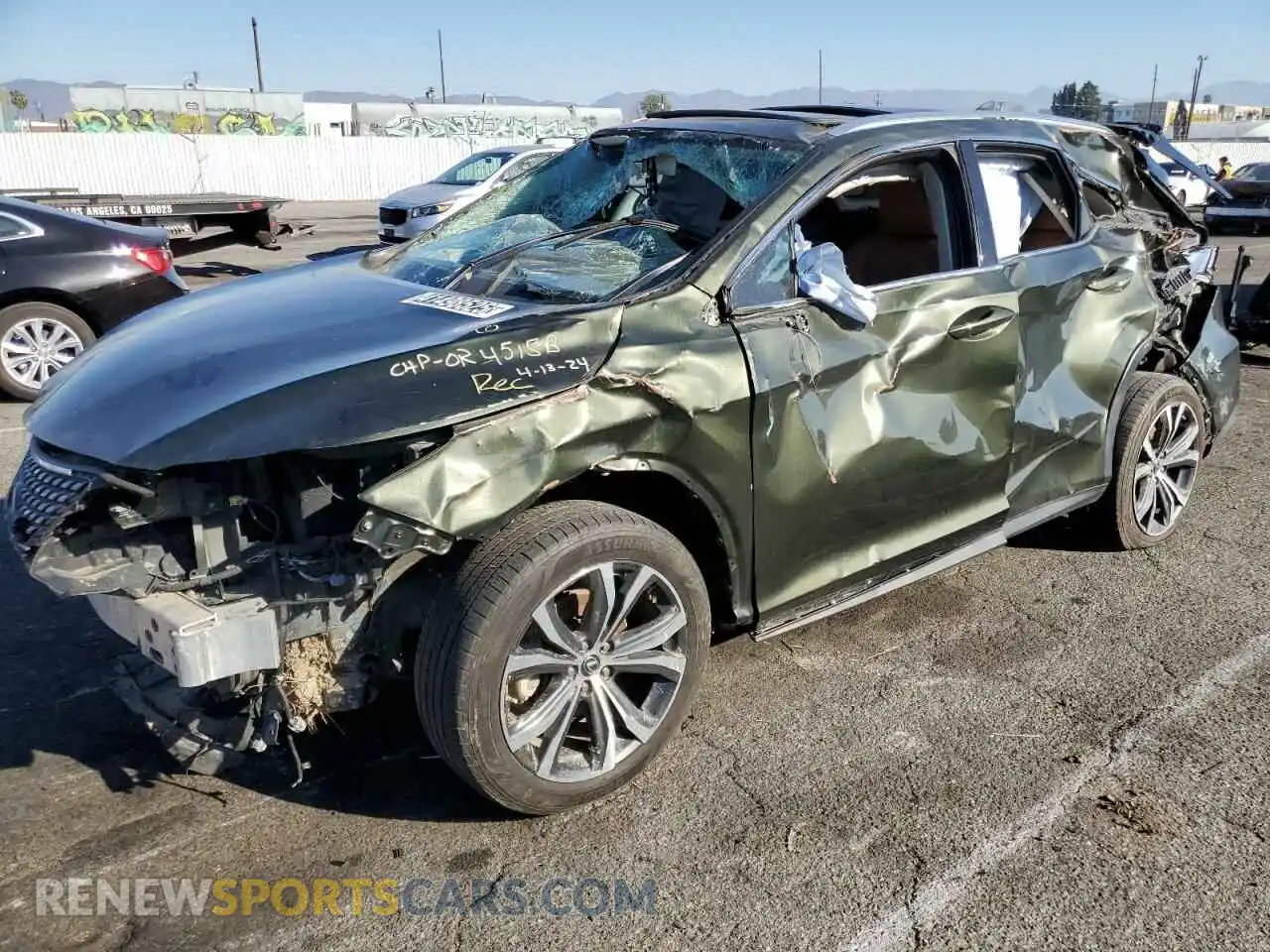 1 Photograph of a damaged car 2T2HZMAA6MC199960 LEXUS RX350 2021
