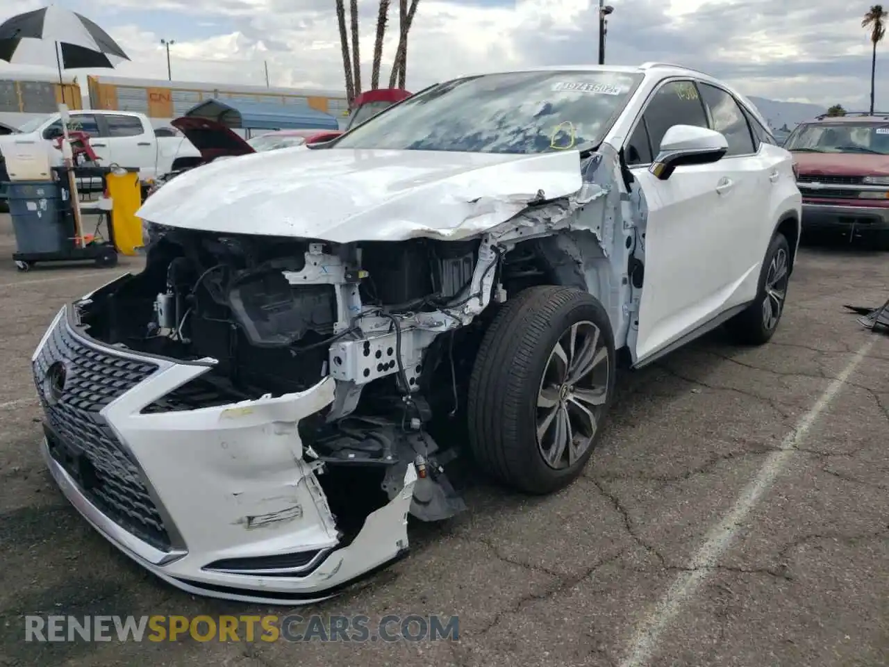 2 fotografías del automóvil dañado 2T2HZMAAXMC192588 LEXUS RX350 2021