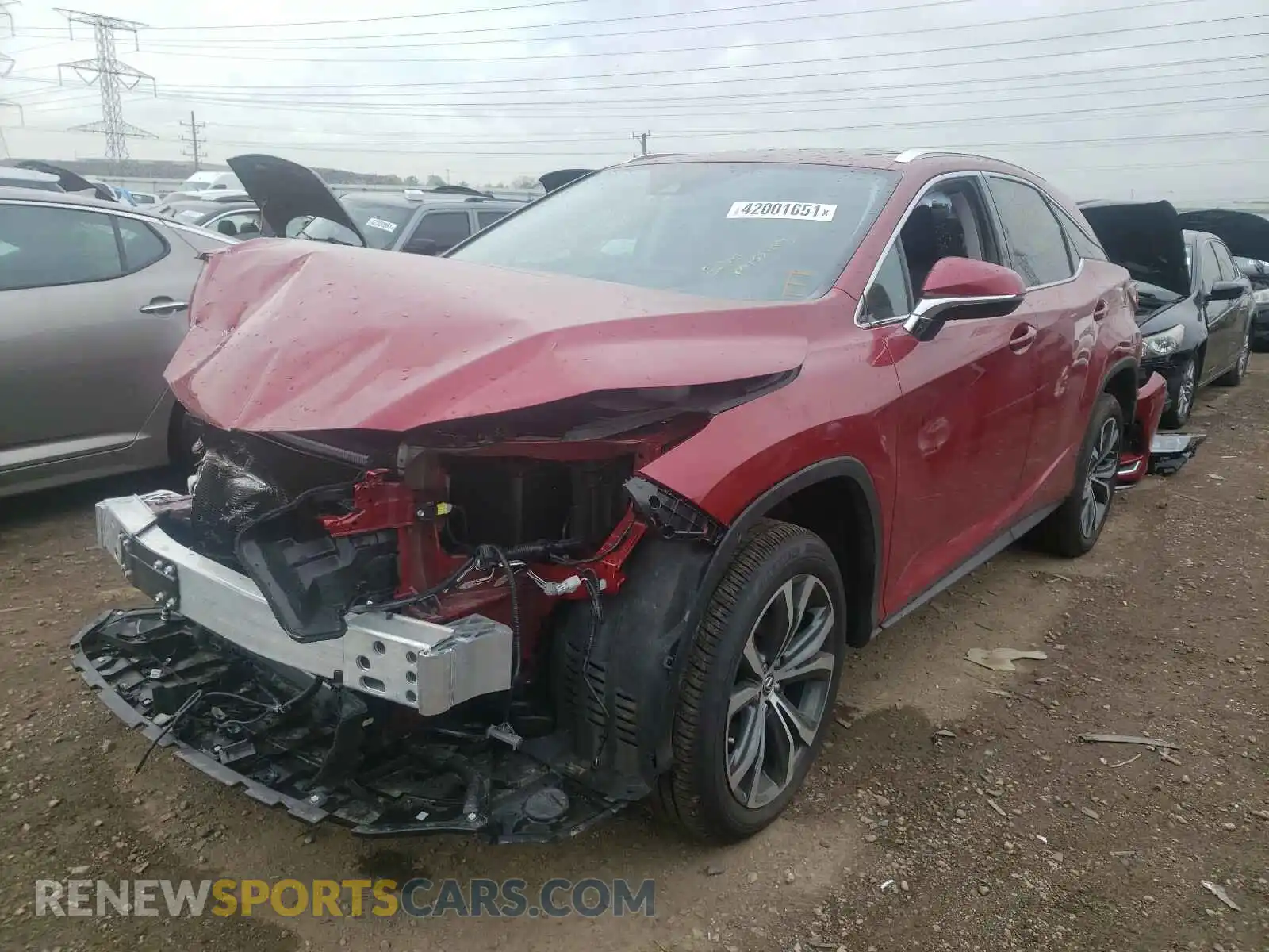 2 Photograph of a damaged car 2T2HZMDA2MC267666 LEXUS RX350 2021