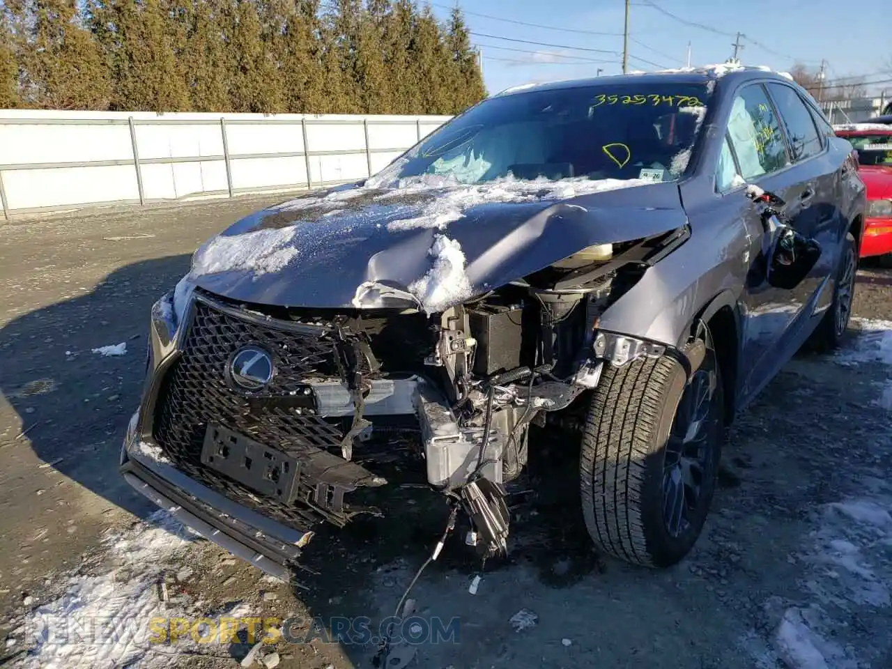 2 Photograph of a damaged car 2T2SZMDA9NC309631 LEXUS RX350 2022
