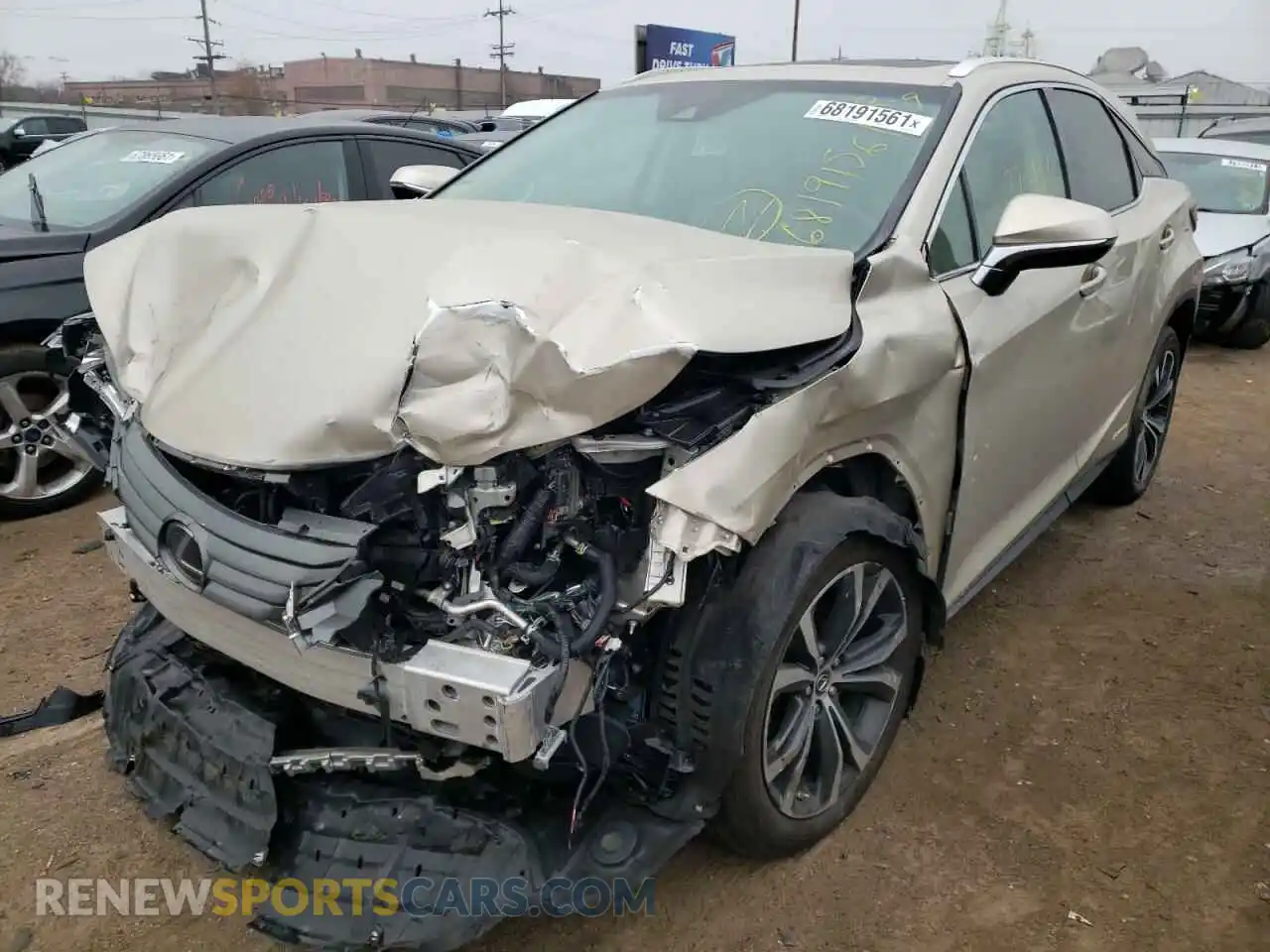 2 Photograph of a damaged car 2T2BGMCA3KC038441 LEXUS RX450 2019
