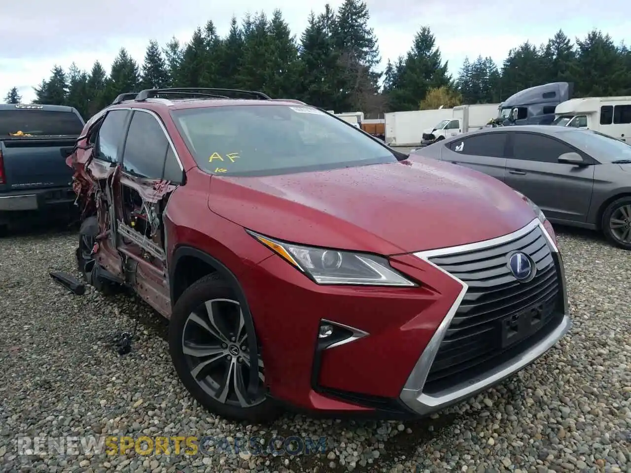 1 fotografías del automóvil dañado JTJDGKCA9K2007532 LEXUS RX450 2019