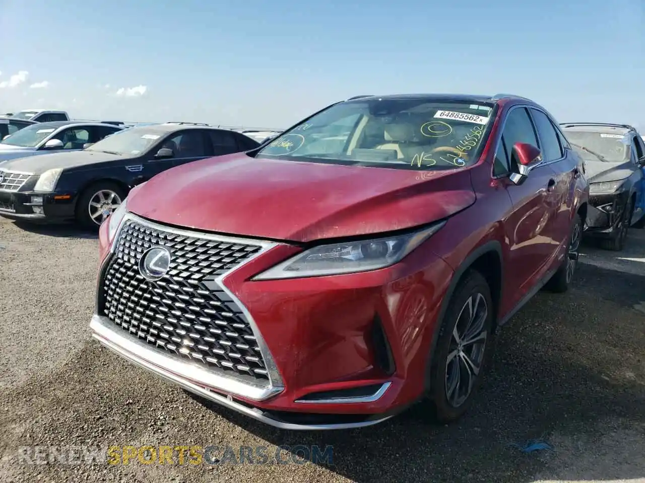 2 fotografías del automóvil dañado 2T2HGMDAXLC054128 LEXUS RX450 2020