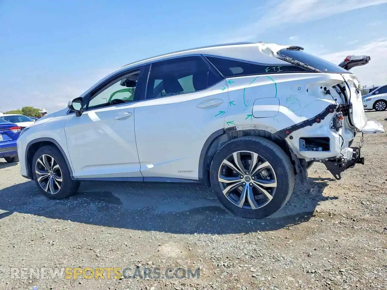 2 fotografías del automóvil dañado 2T2HGMDA1NC078336 LEXUS RX450 2022