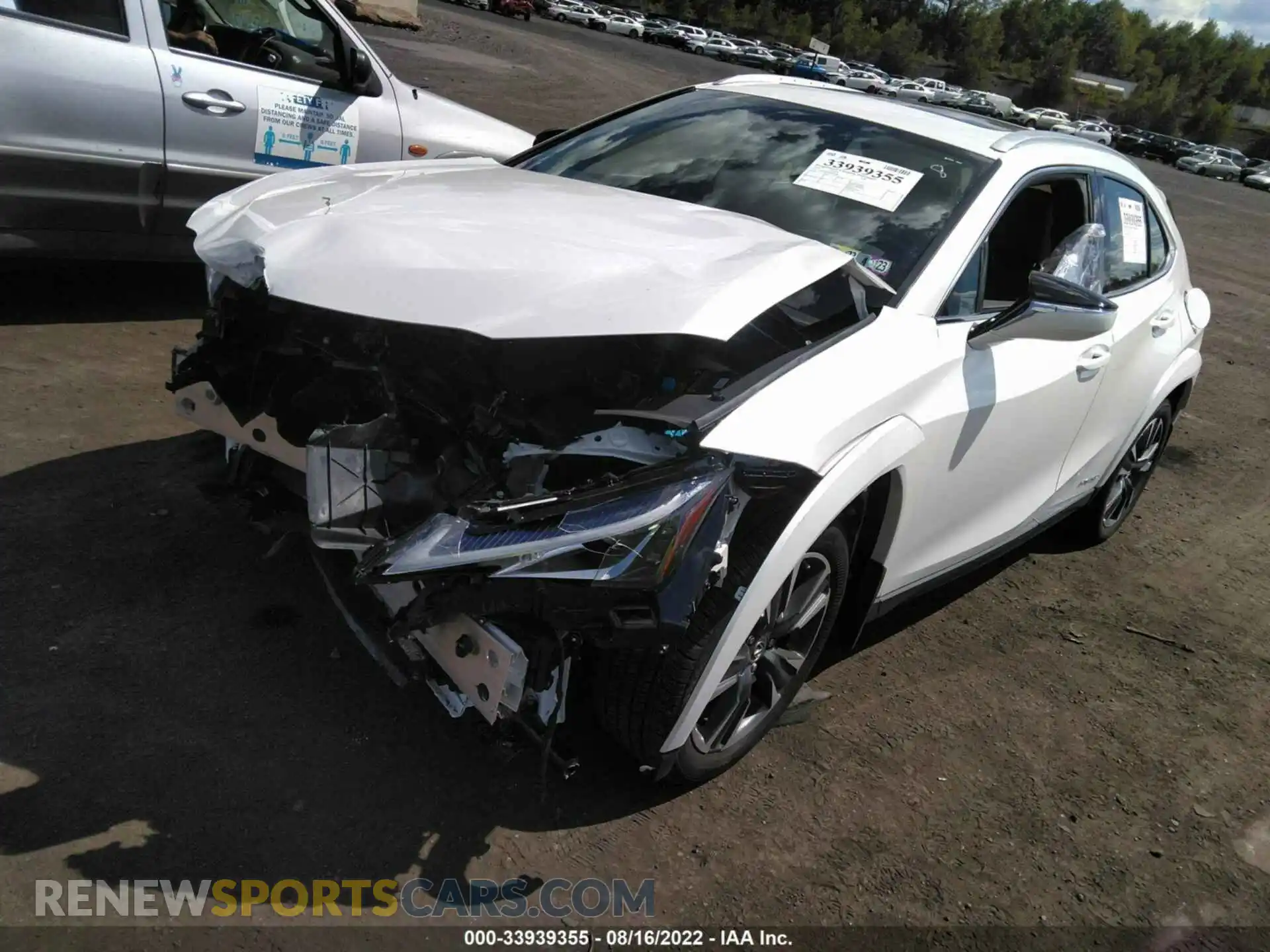 2 Photograph of a damaged car JTHP9JBH5N2061058 LEXUS UX 2022