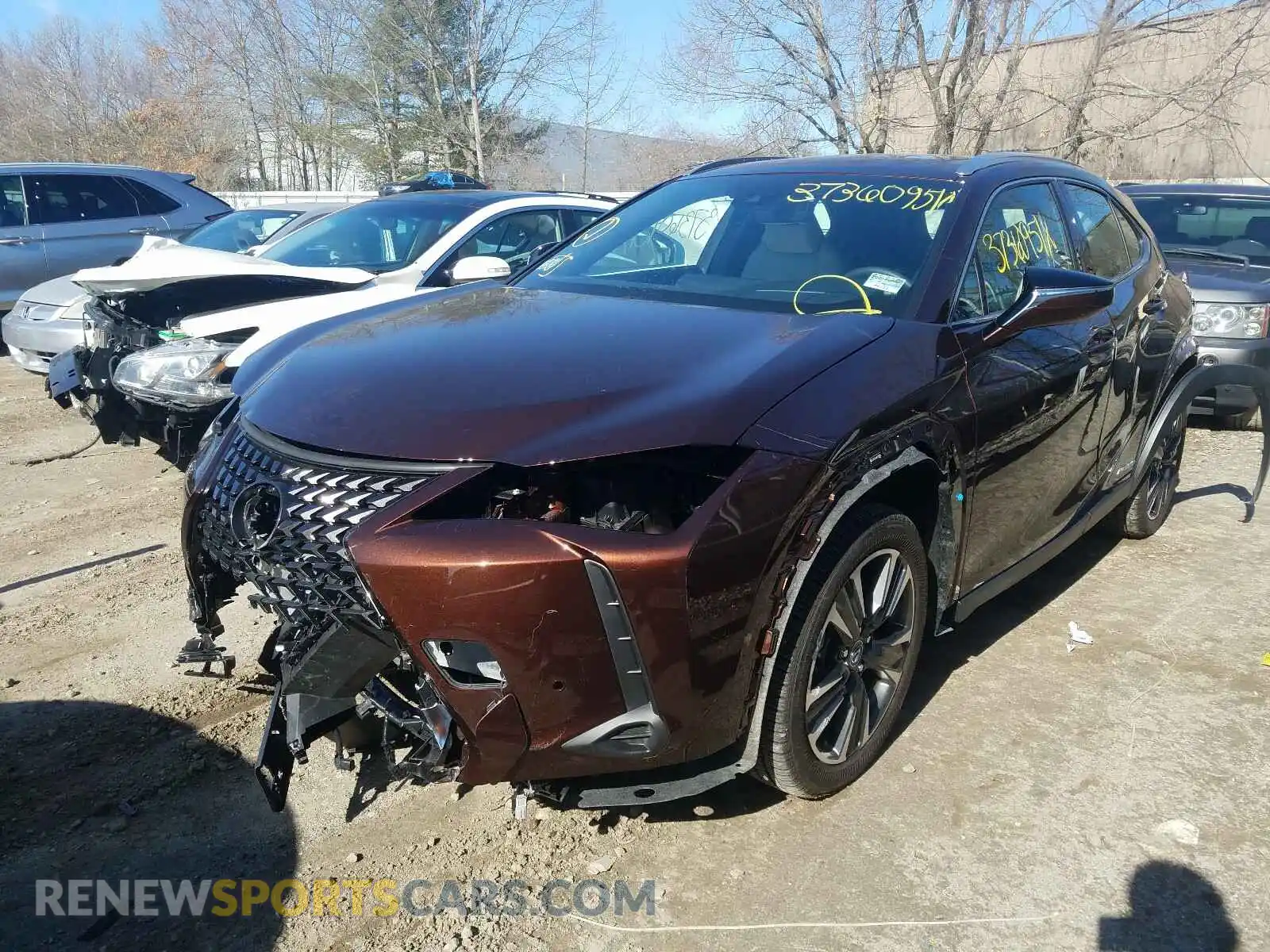 2 Photograph of a damaged car JTHP9JBH4L2033605 LEXUS UX 250H 2020